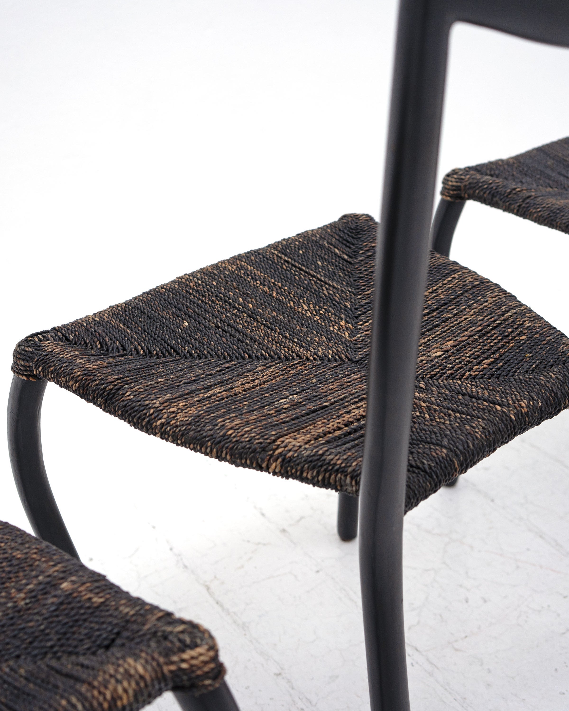 Black Manila Dining Chairs by Val Padilla for Conran 1980s