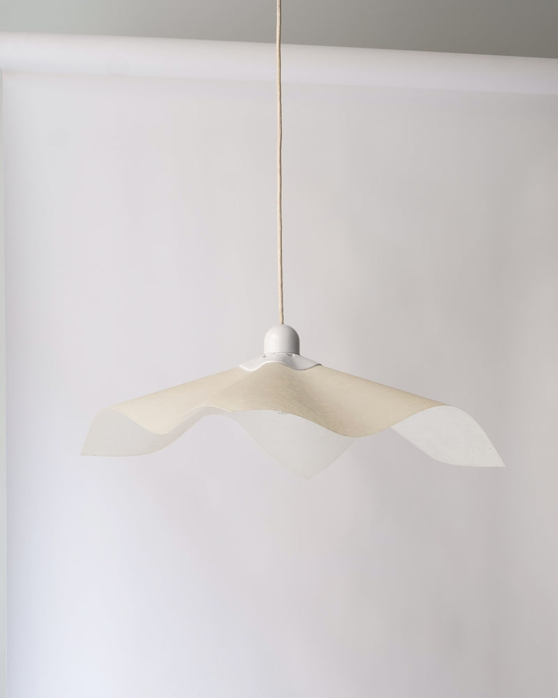 Adjustable Ceiling Lamp Mario Bellini 1970 by Collection apart | The Oblist — white fabric shade