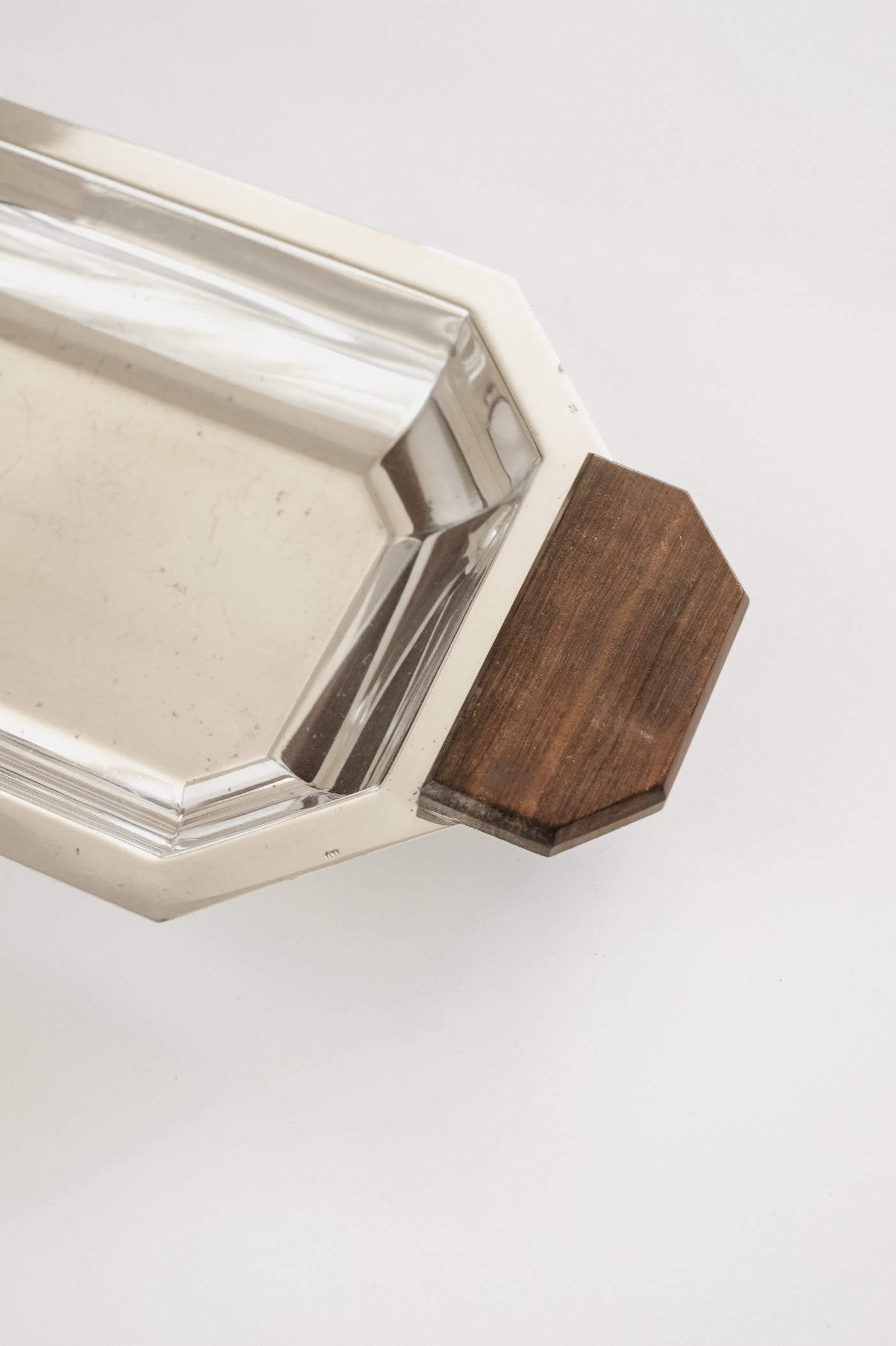Silver-plated Art Deco Dish — side angle
