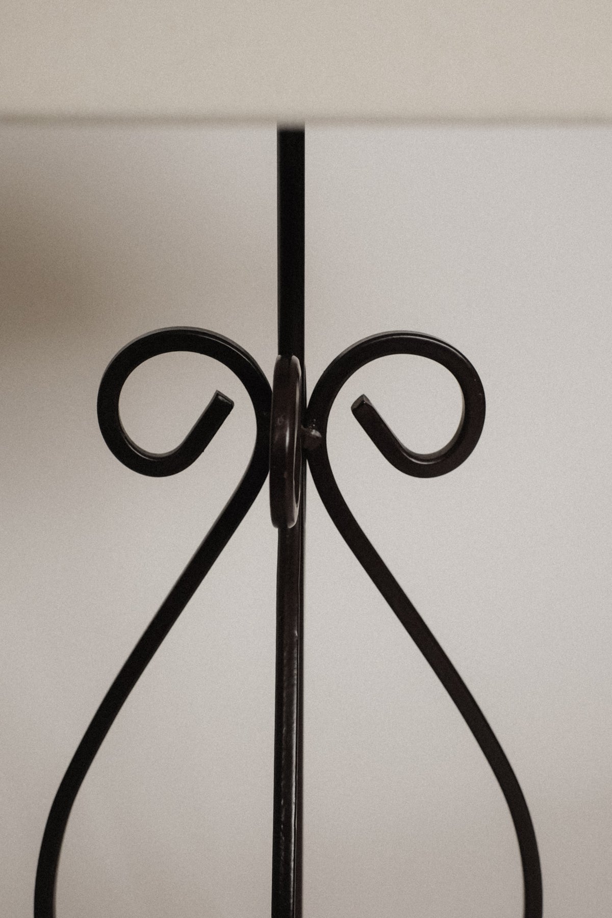 Large Elegant Scrollwork Metal Table Lamp — lifestyle setting