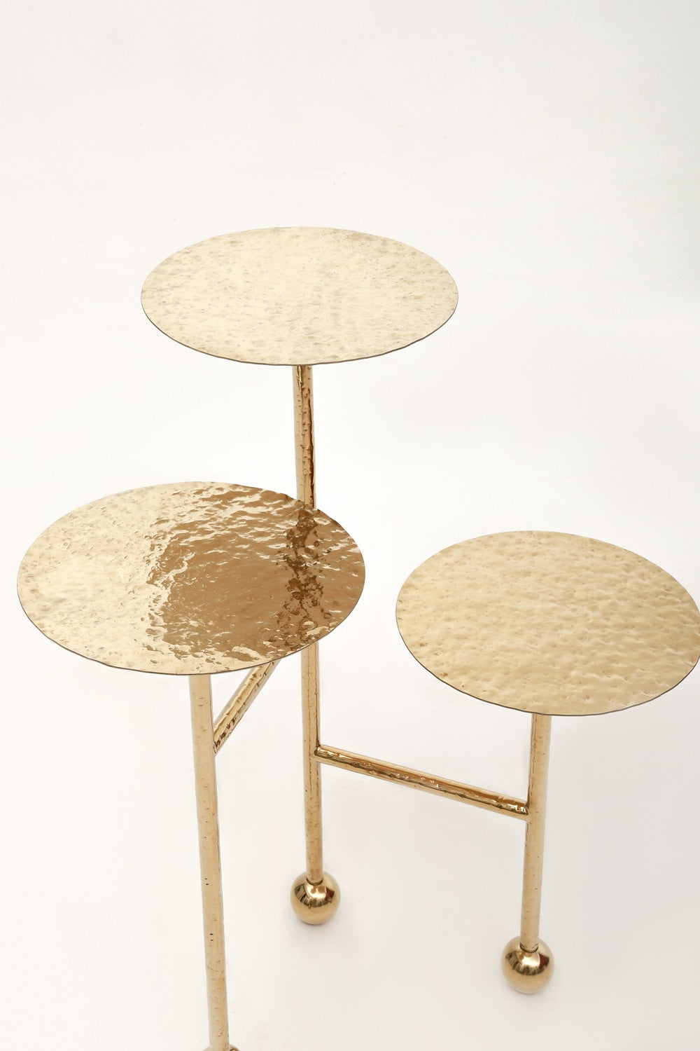 Liquid Side Table in Solid Brass — lifestyle setting