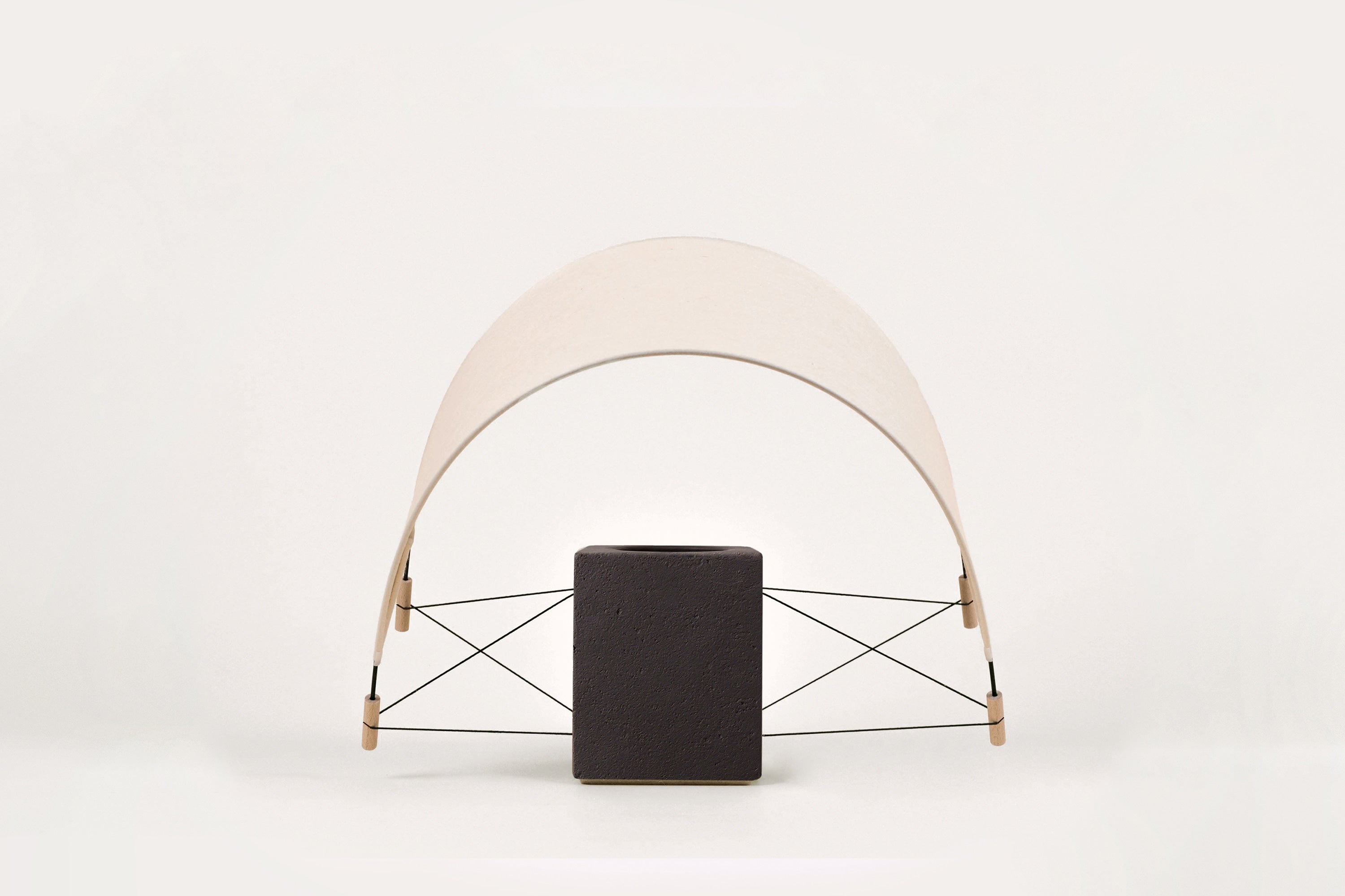Parametric Design Table Lamps in Terracotta — side angle