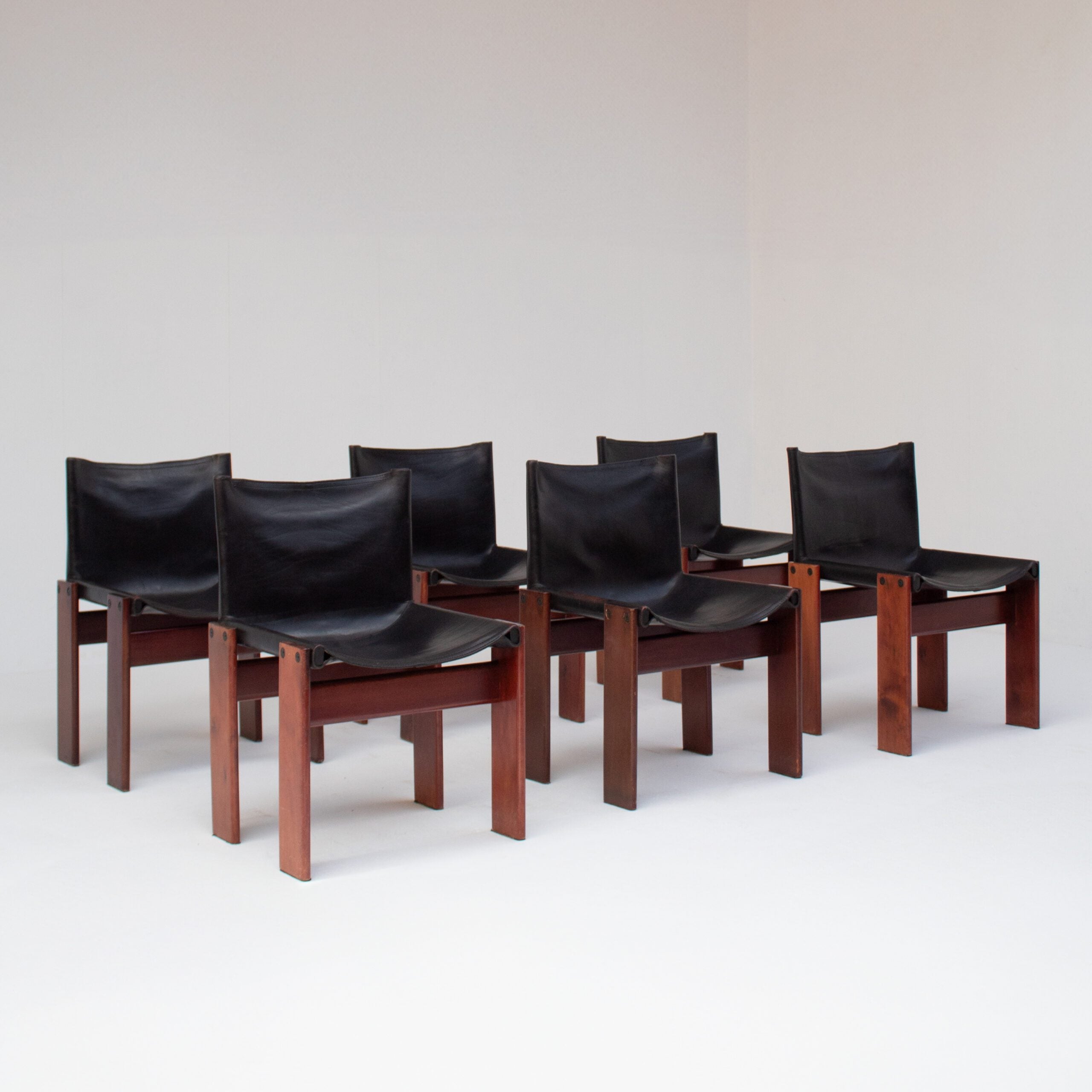Set of 6 Monk Chairs by Afra & Tobia Scarpa for Molteni — close-up