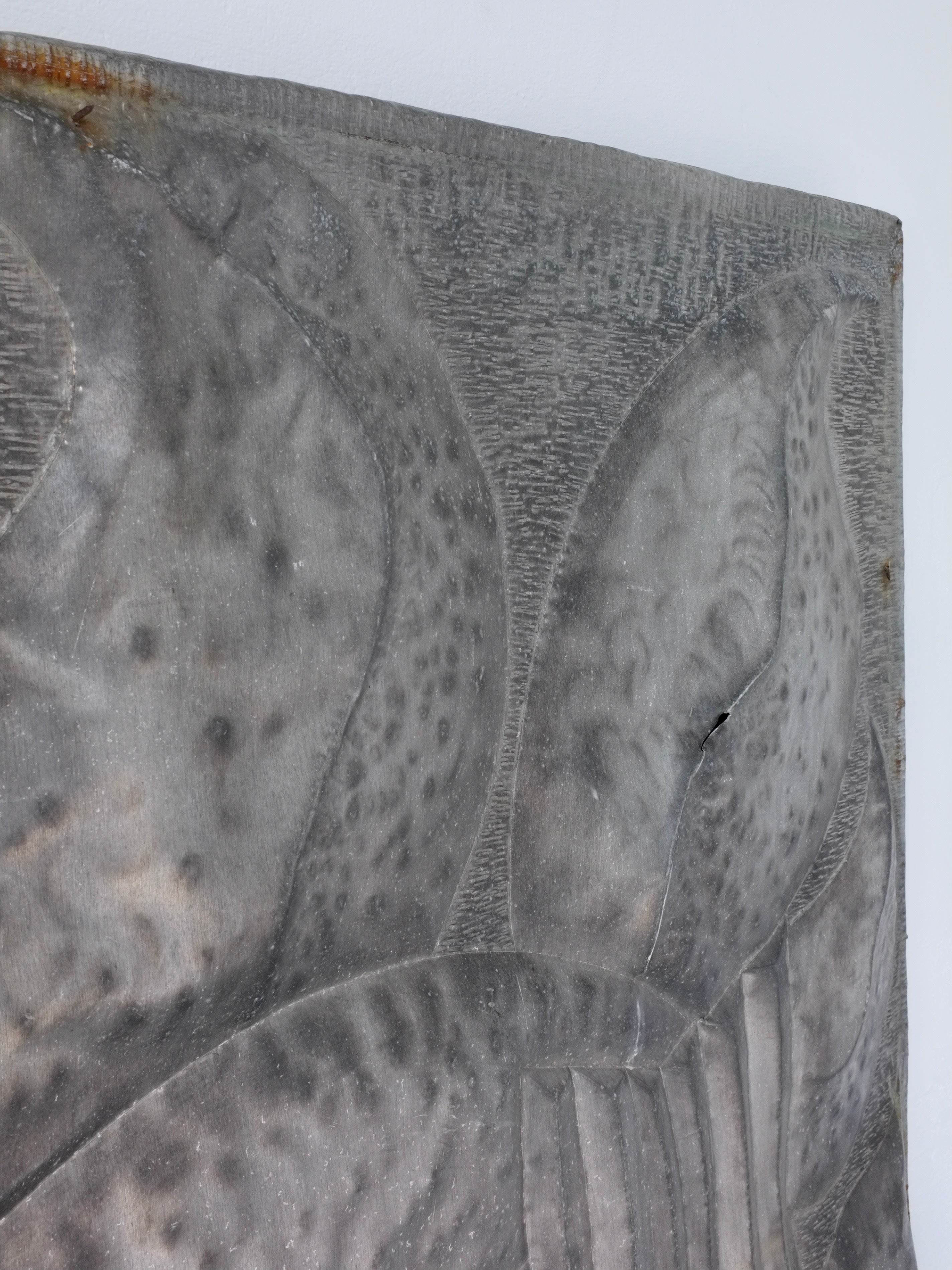 Grande sculpture en relief en métal brutaliste, Lettonie, années 1960