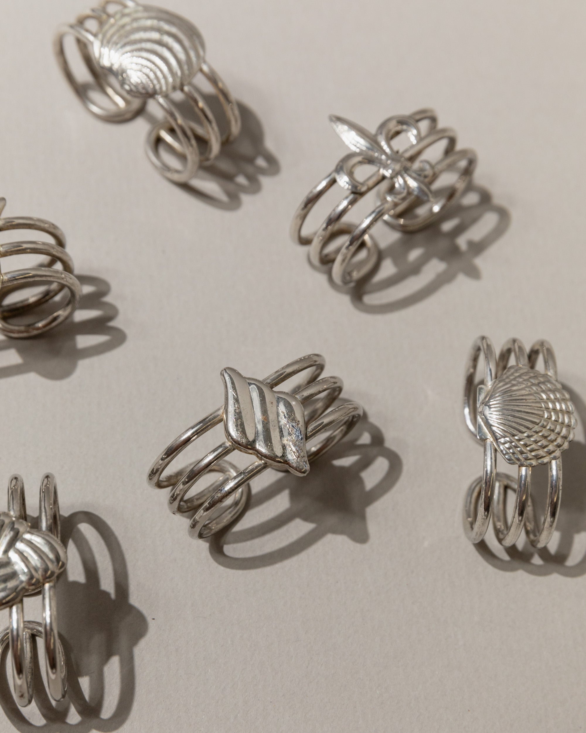 Set of 6 Vintage Napkin Rings