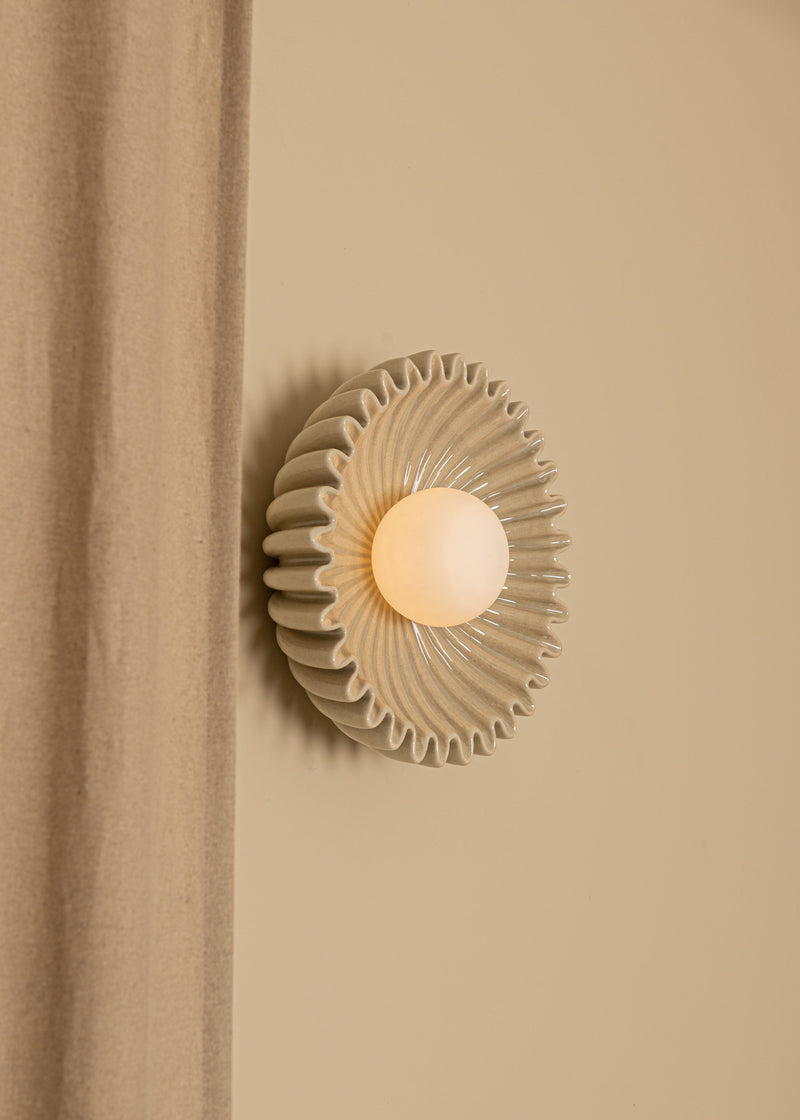 'Ostro' Sea Ceramic Wall Light — detail view