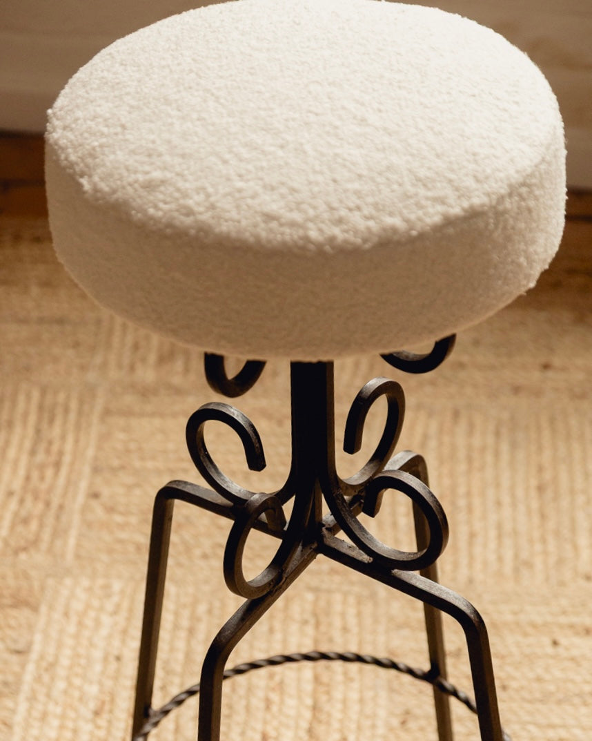 French Wrought Iron Stools — in context