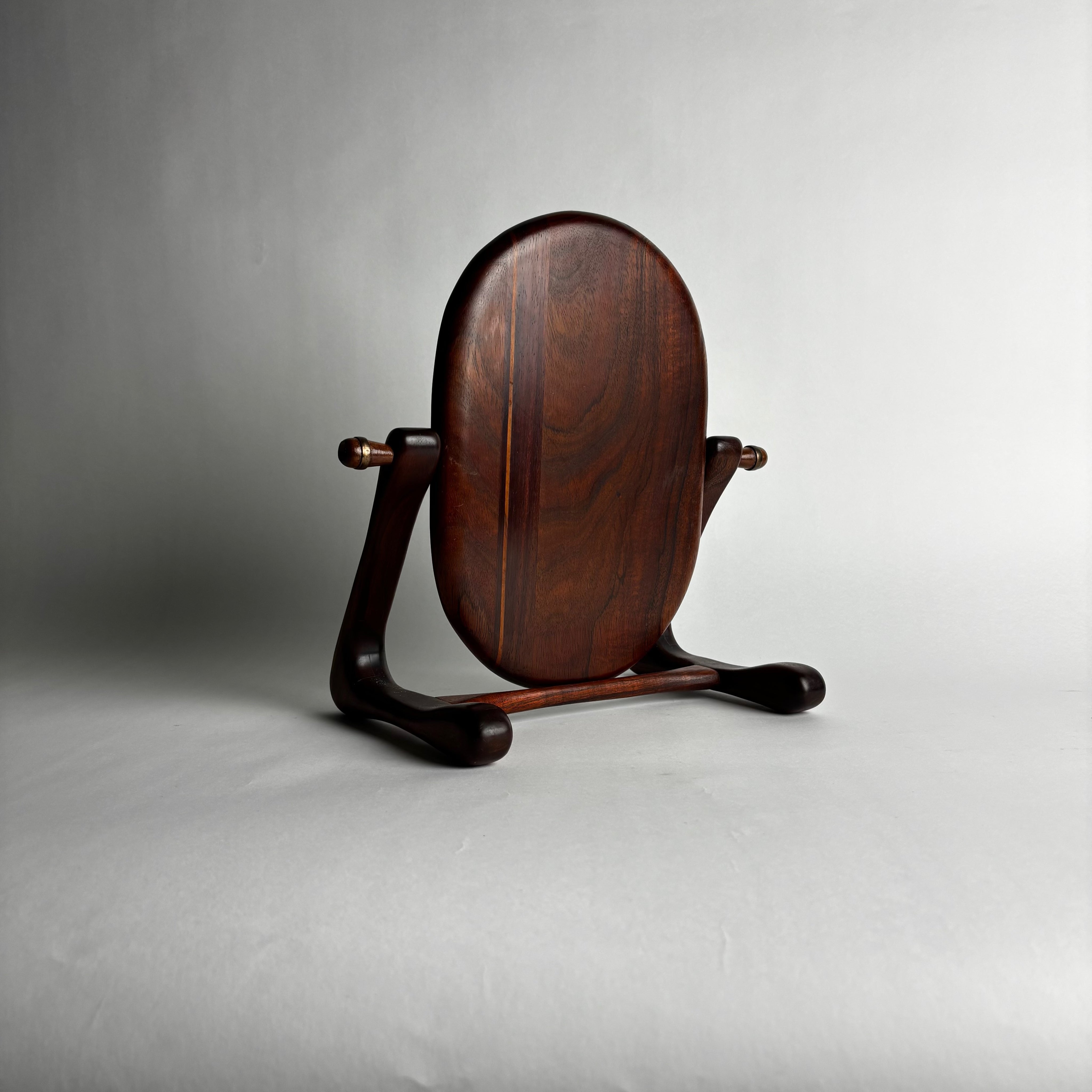 Studio Craft Vanity Mirrors in Wood and Walnut — side angle