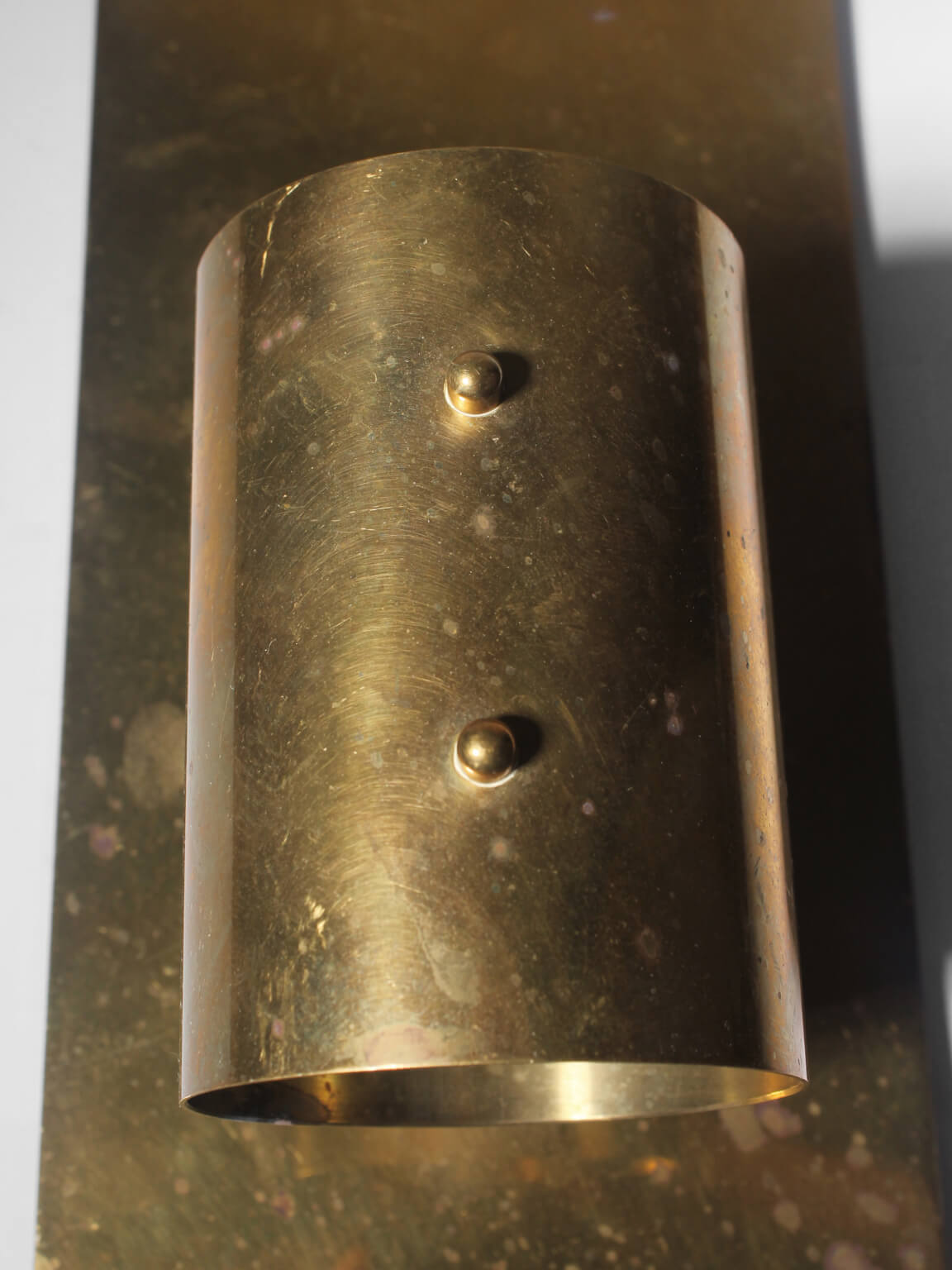 Mid-Century Brass Candle Sconce From Colseth, Norway — lifestyle setting