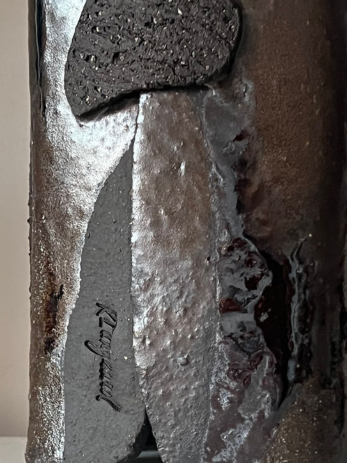 HENRI Black Hurricane Candle Holder — close-up