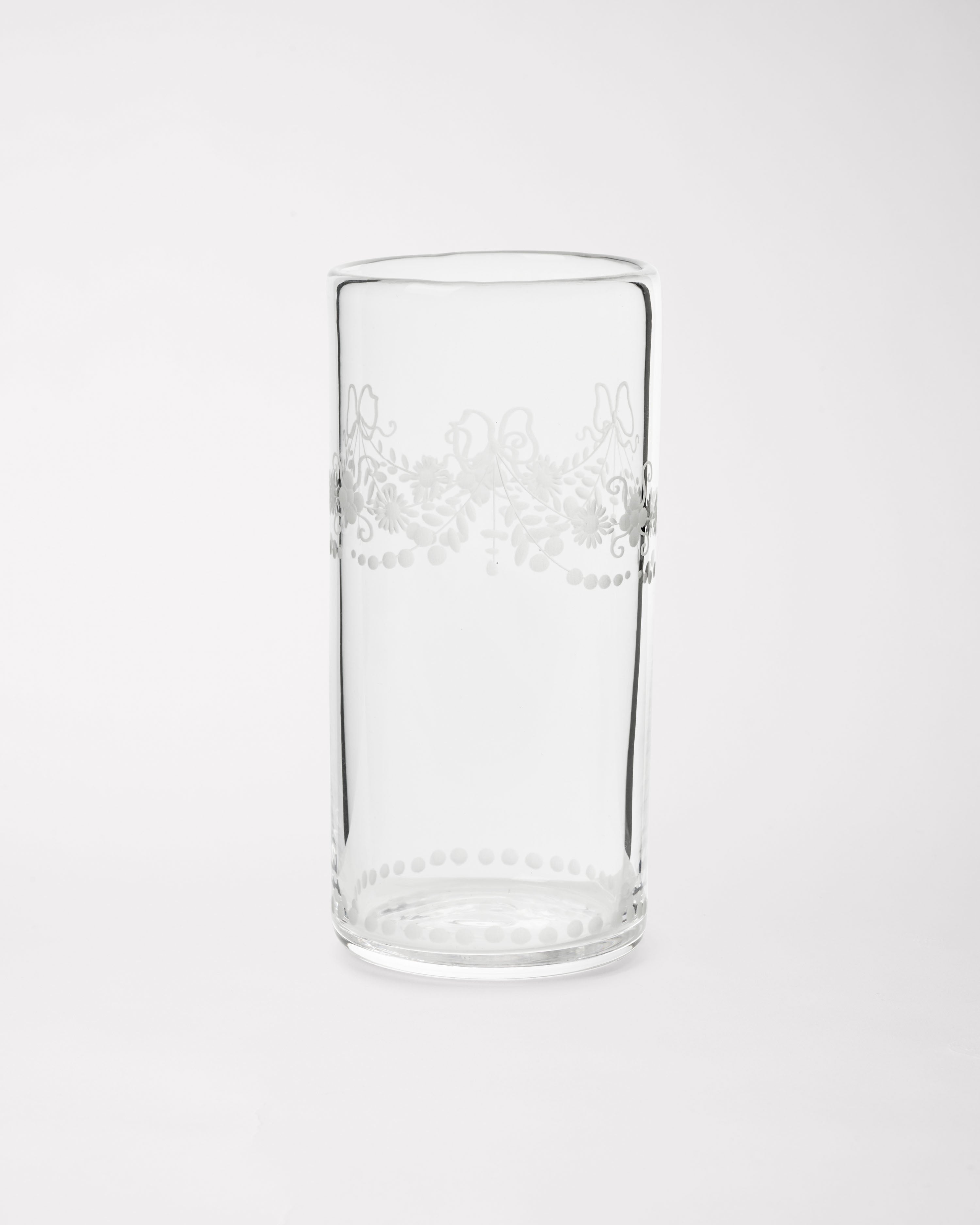 Barbro Highball Glass - Set of four — close-up of etched glass design