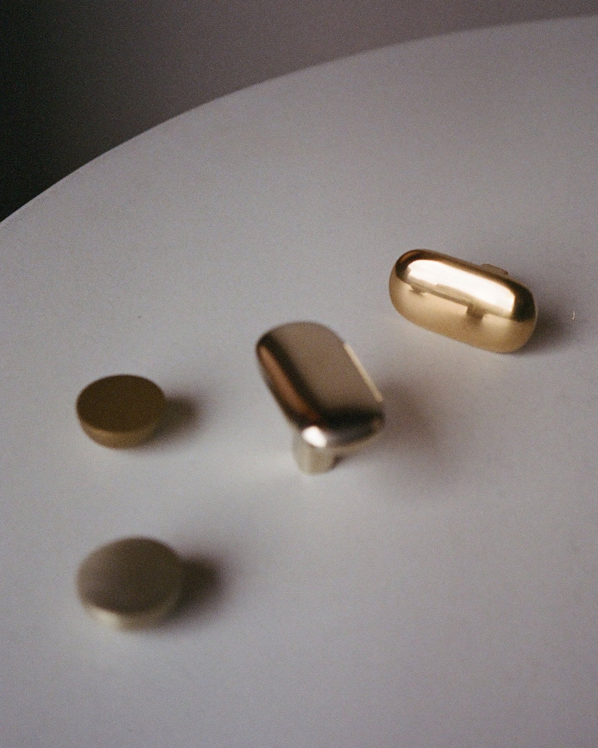 CERCLE Cabinet Knob Half — arranged on white circular surface
