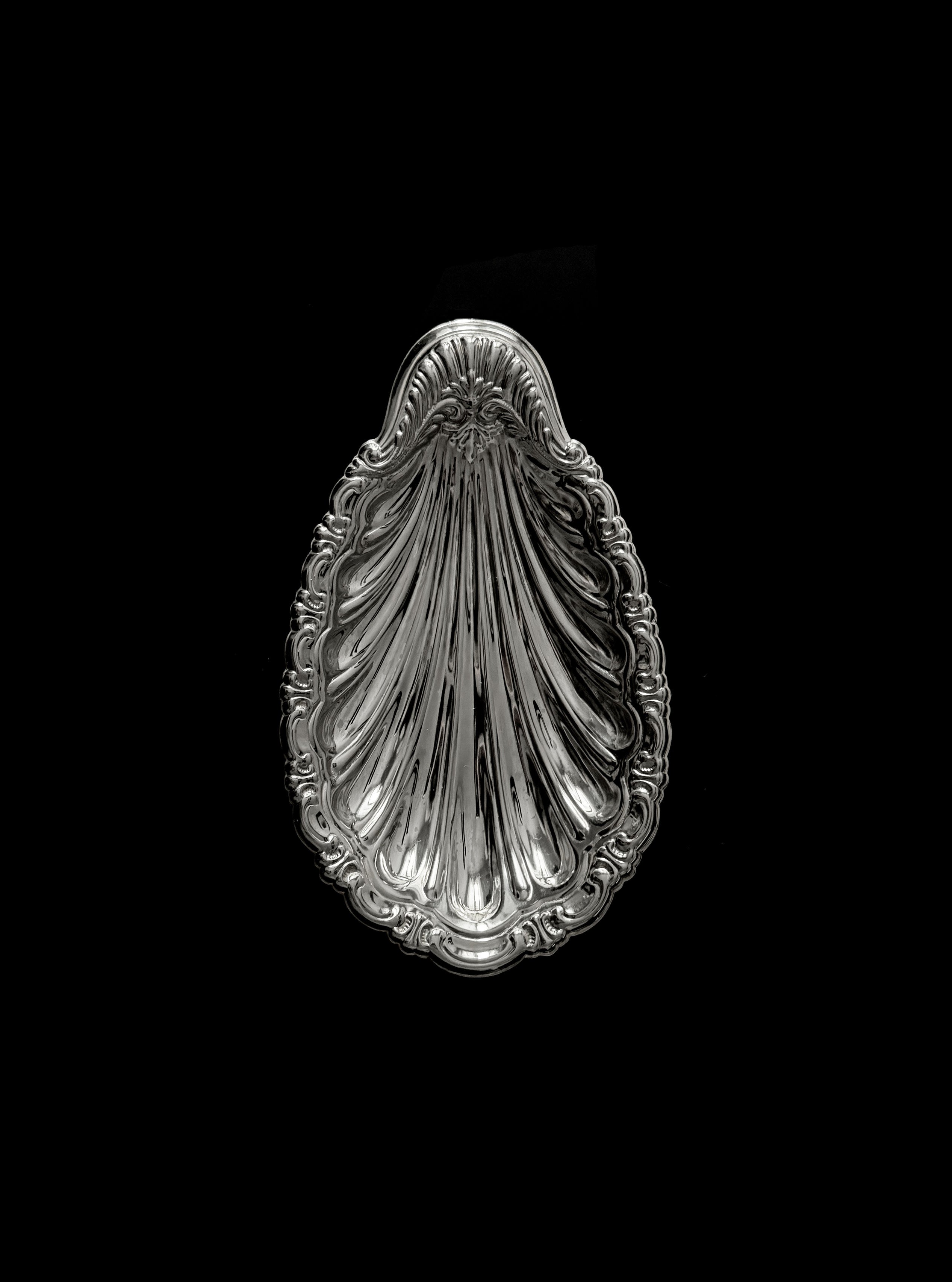 Vintage Dish in Metal by LA PARADE | The Oblist — silver metal, decorative design
