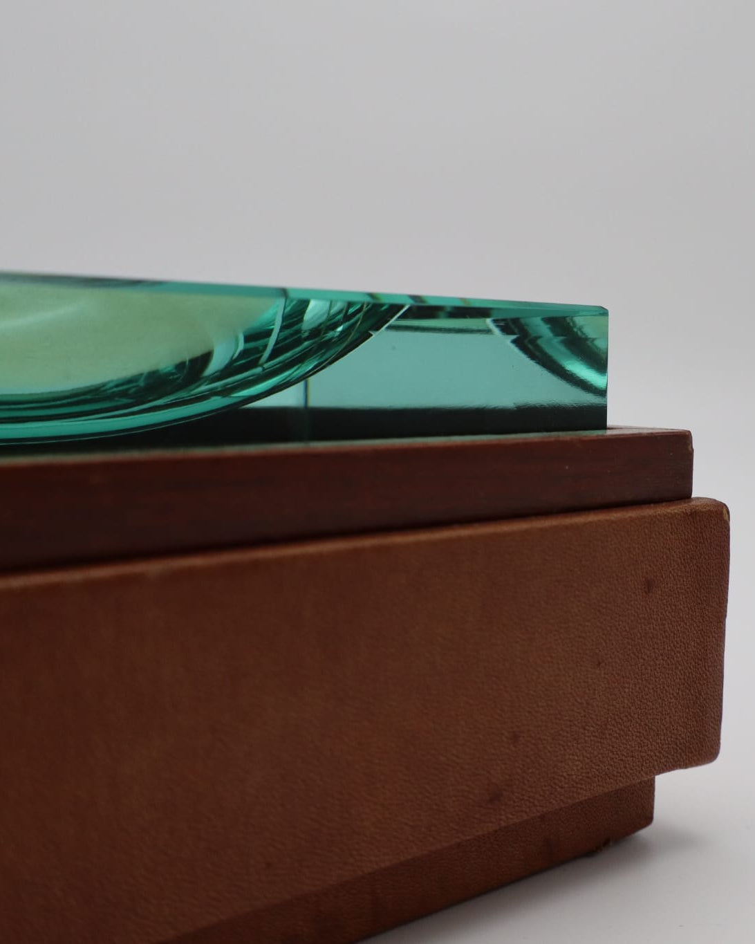Fontana Arte Nile-Green Crystal Ashtray (c. 1960s–70s)