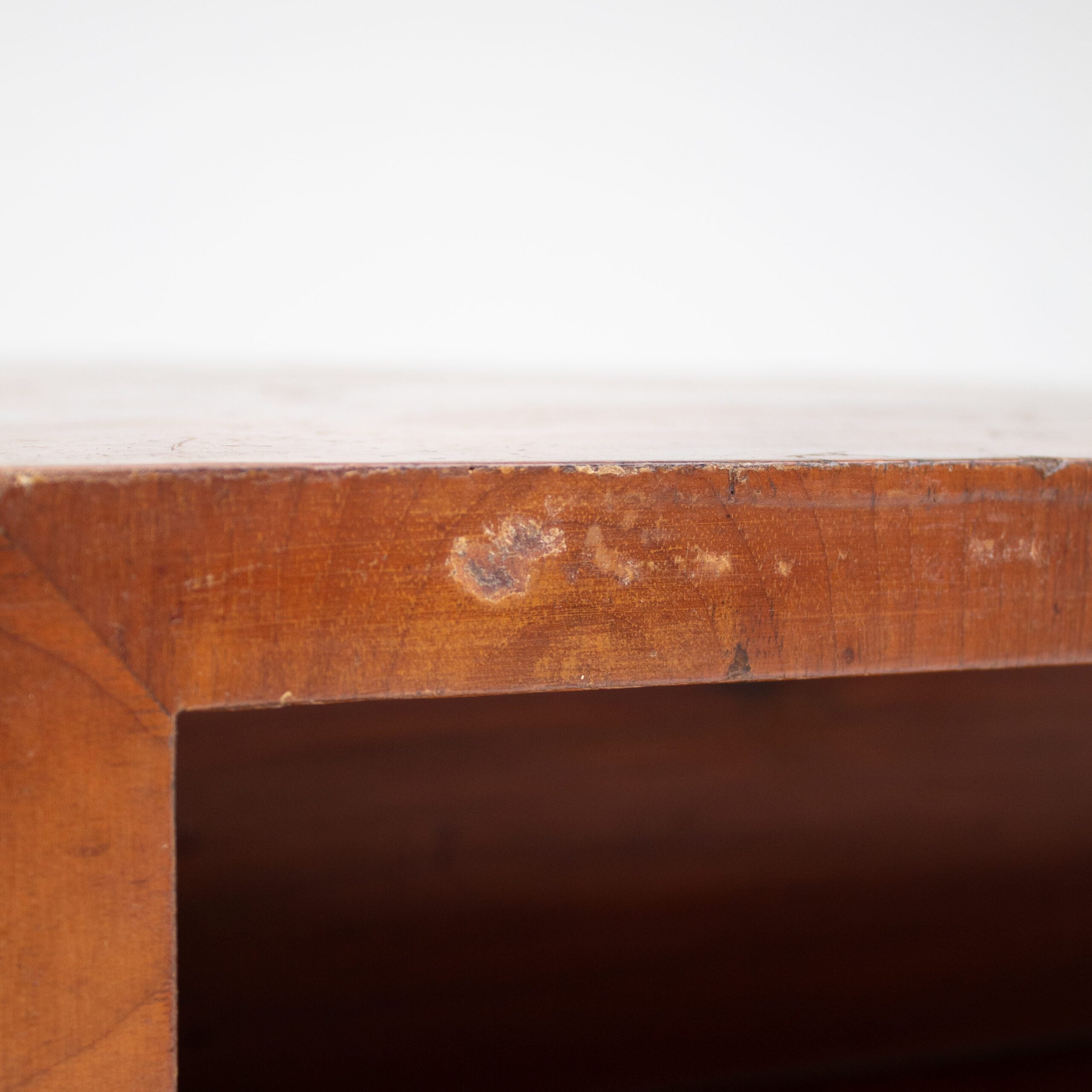 Art Deco Etagere Shelf Unit — close-up of wooden shelf surface