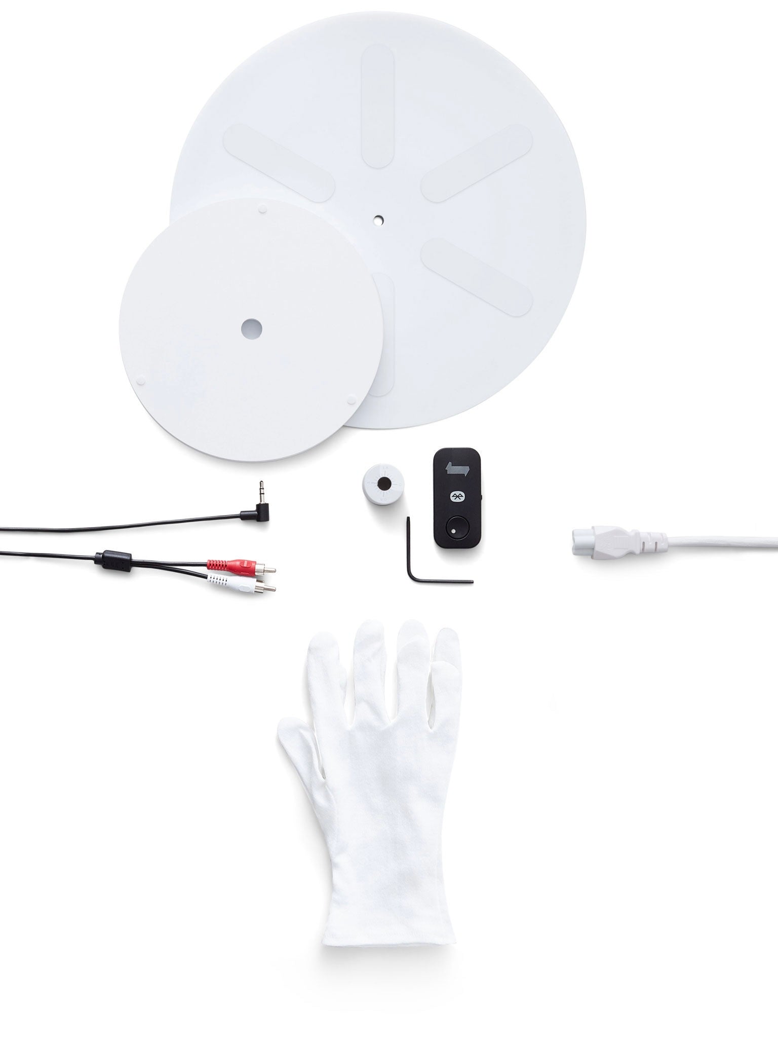 Tourne-Disque Transparent Blanc - Bluetooth