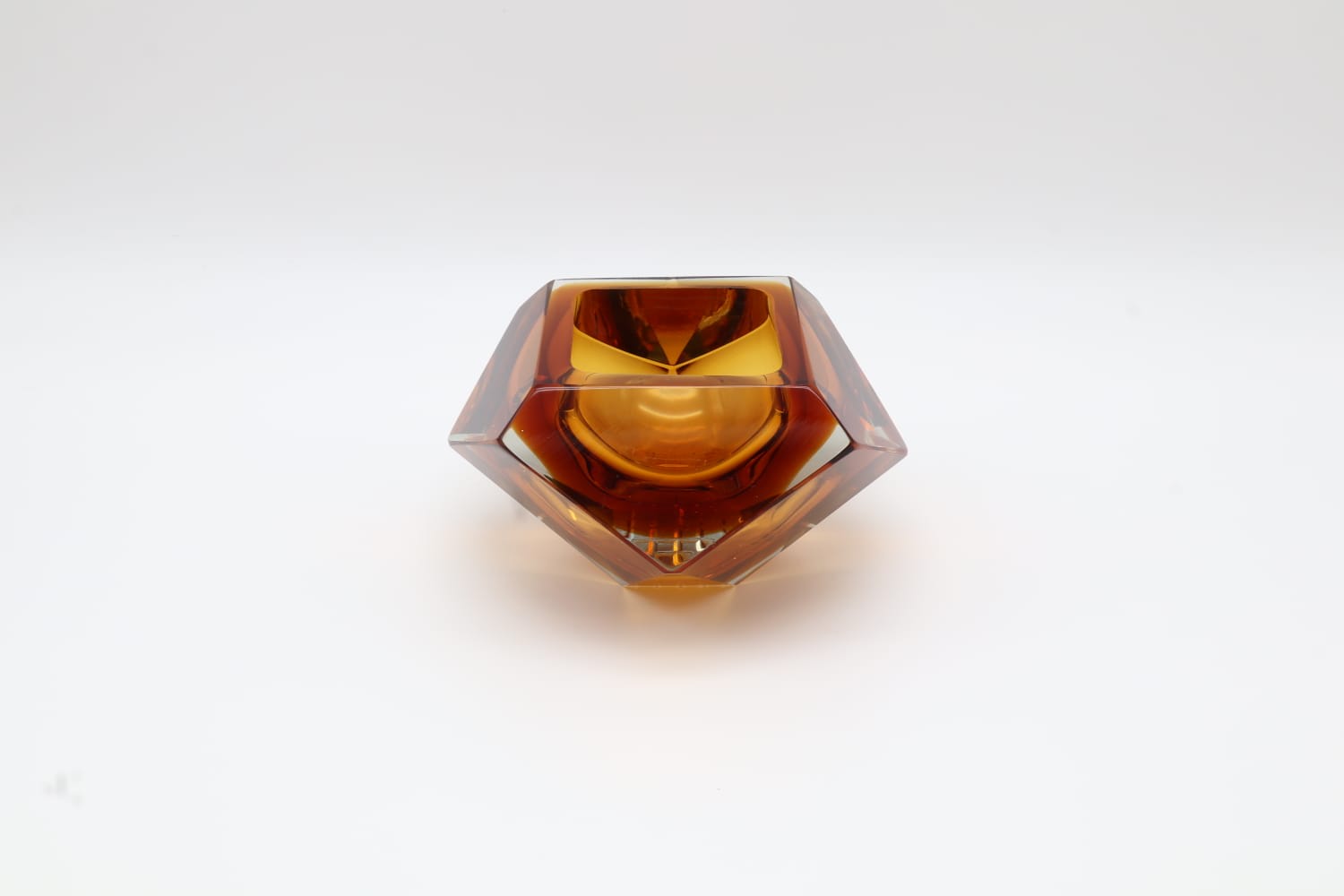 1960s Murano Sommerso Glass Bowl by Flavio Poli for Seguso – Italy — side angle