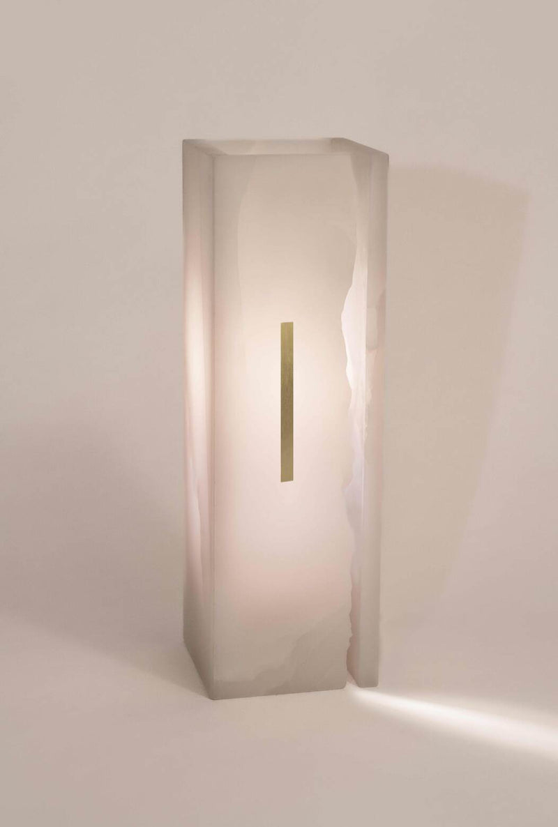 03C PURE WHITE ONIX Collectible Lighting in stone by Marie Jeunet | The Oblist — white onyx material, modern design