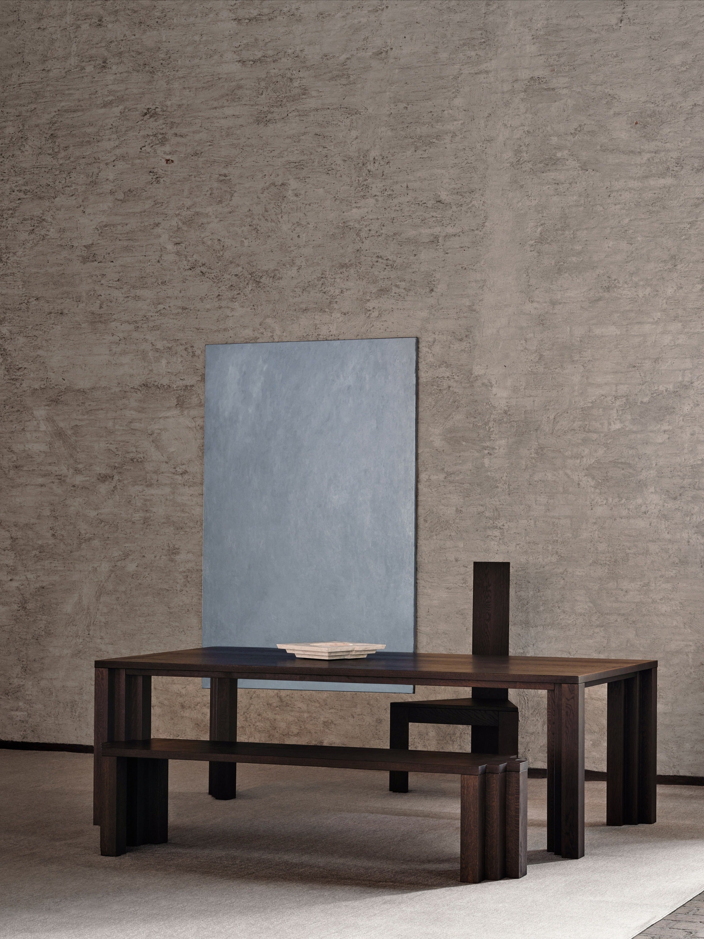 Cadence Bench — modern wooden bench in minimalist setting