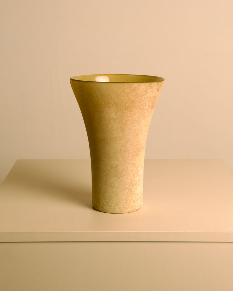 Italian Murano Glass Vase with a Creamy Texture, 80s by Treaptyque | The Oblist — handcrafted creamy glass finish
