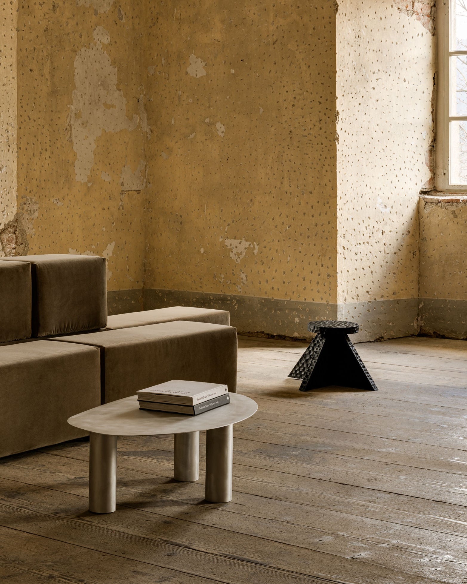 Side Table Object112 — side angle in minimalist room setting