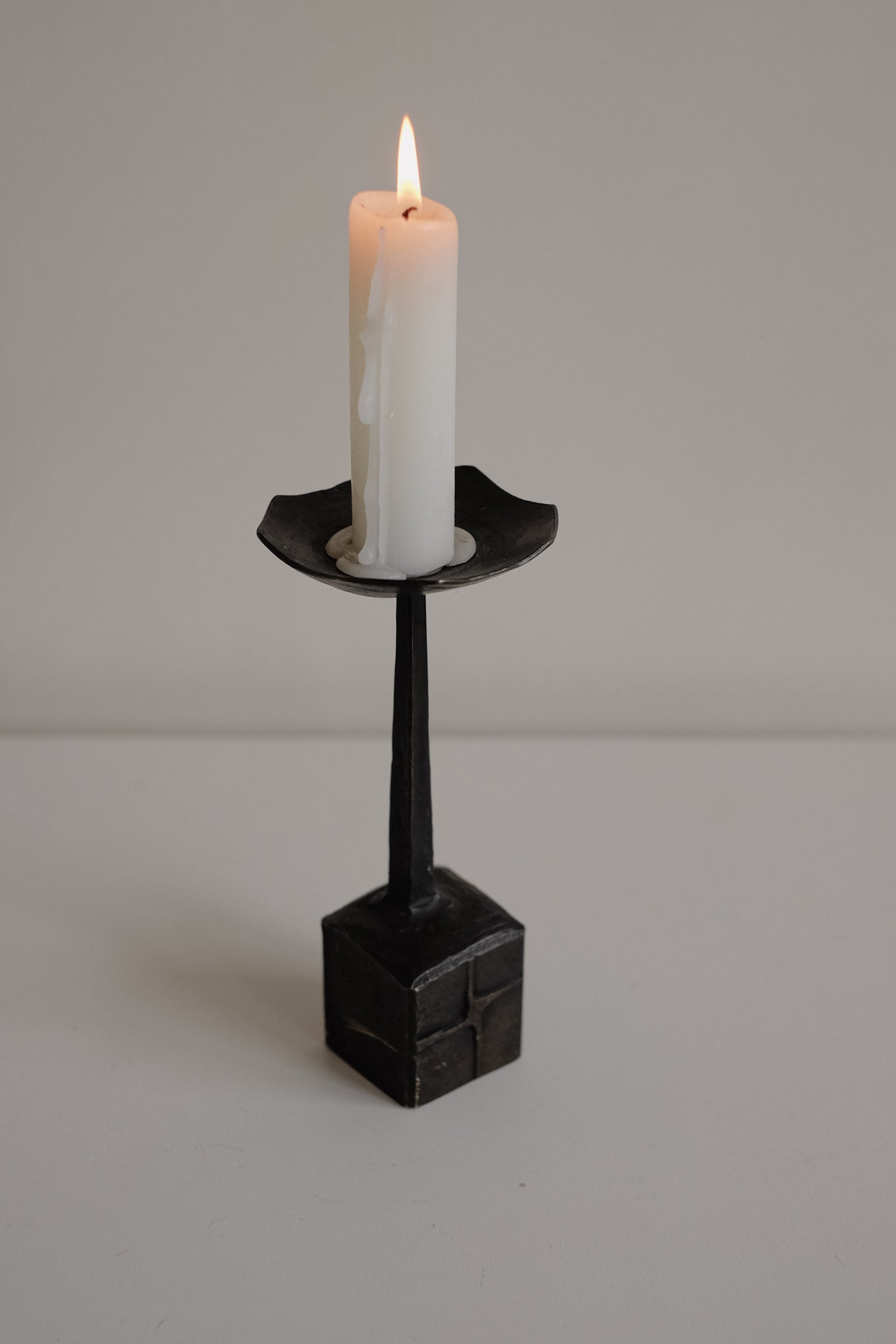 Vintage Brutalist Candle Holder — alternate view