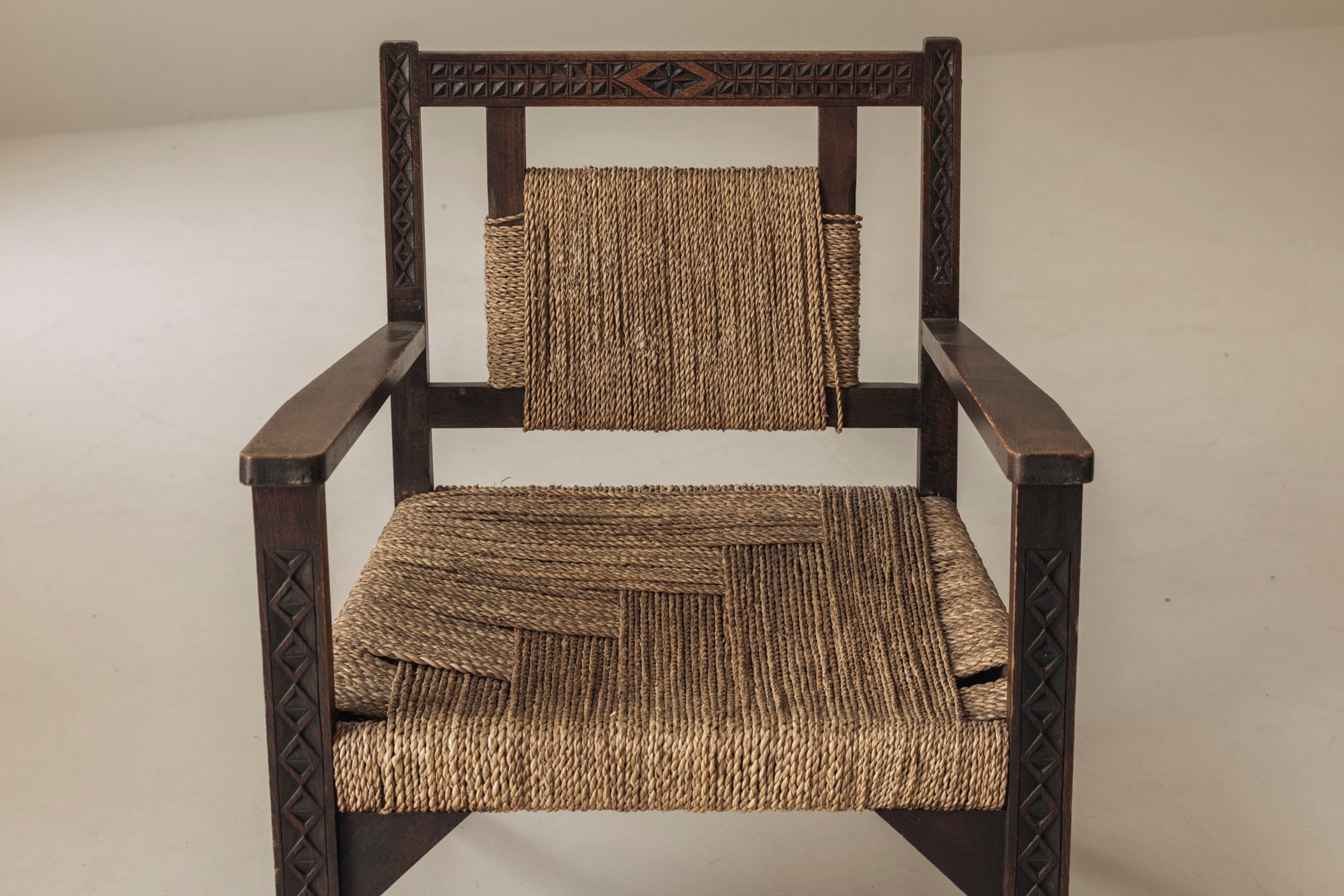 French Modernist Easy Chairs in the Manner of Francis Jourdain, 1940s — lifestyle setting
