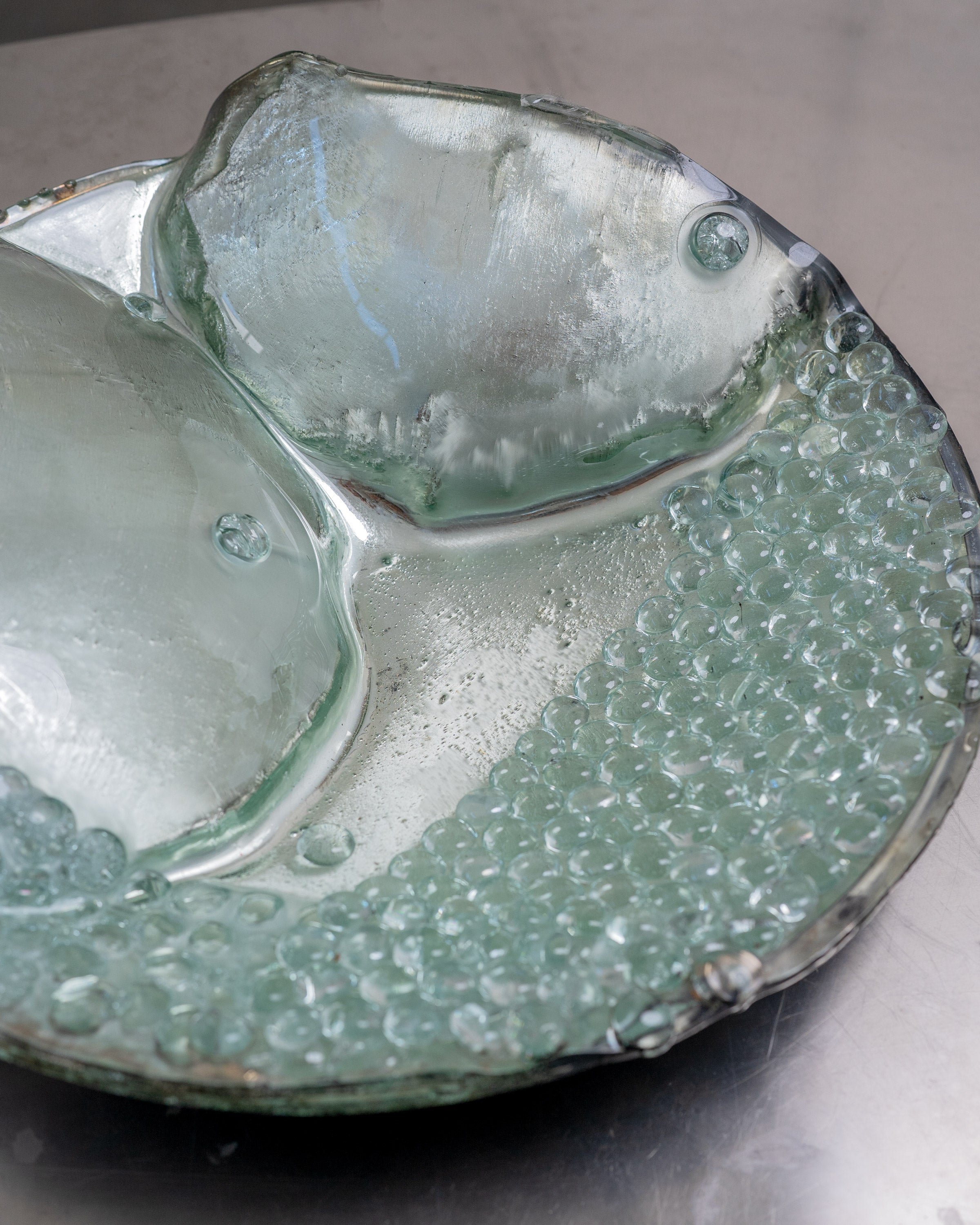 'Lunar Highlands', Sculptural Glass Centrepiece Bowl by Christopher Matthews, 2025 — lifestyle setting