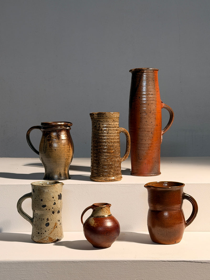 A sculptural collection of stoneware pitchers, France, 1960–1980 by Figuresdesign | The Oblist