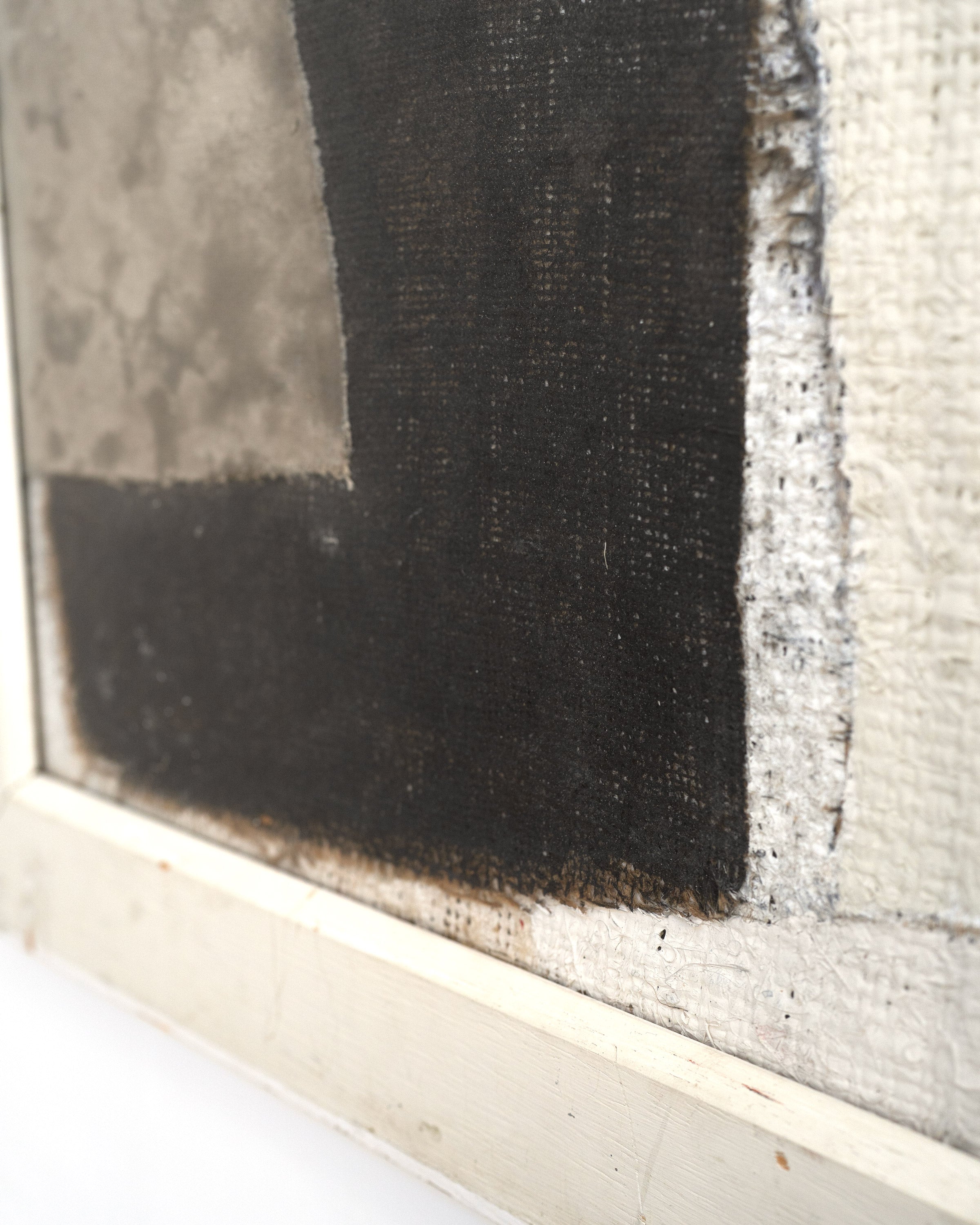 Vintage Abstract Mixed Media Composition — close-up