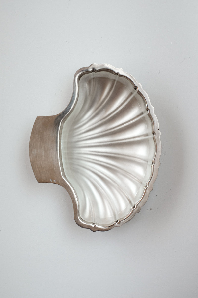 Shell Shaped Butter Dish by septembre studios | The Oblist — silver metal, modern design