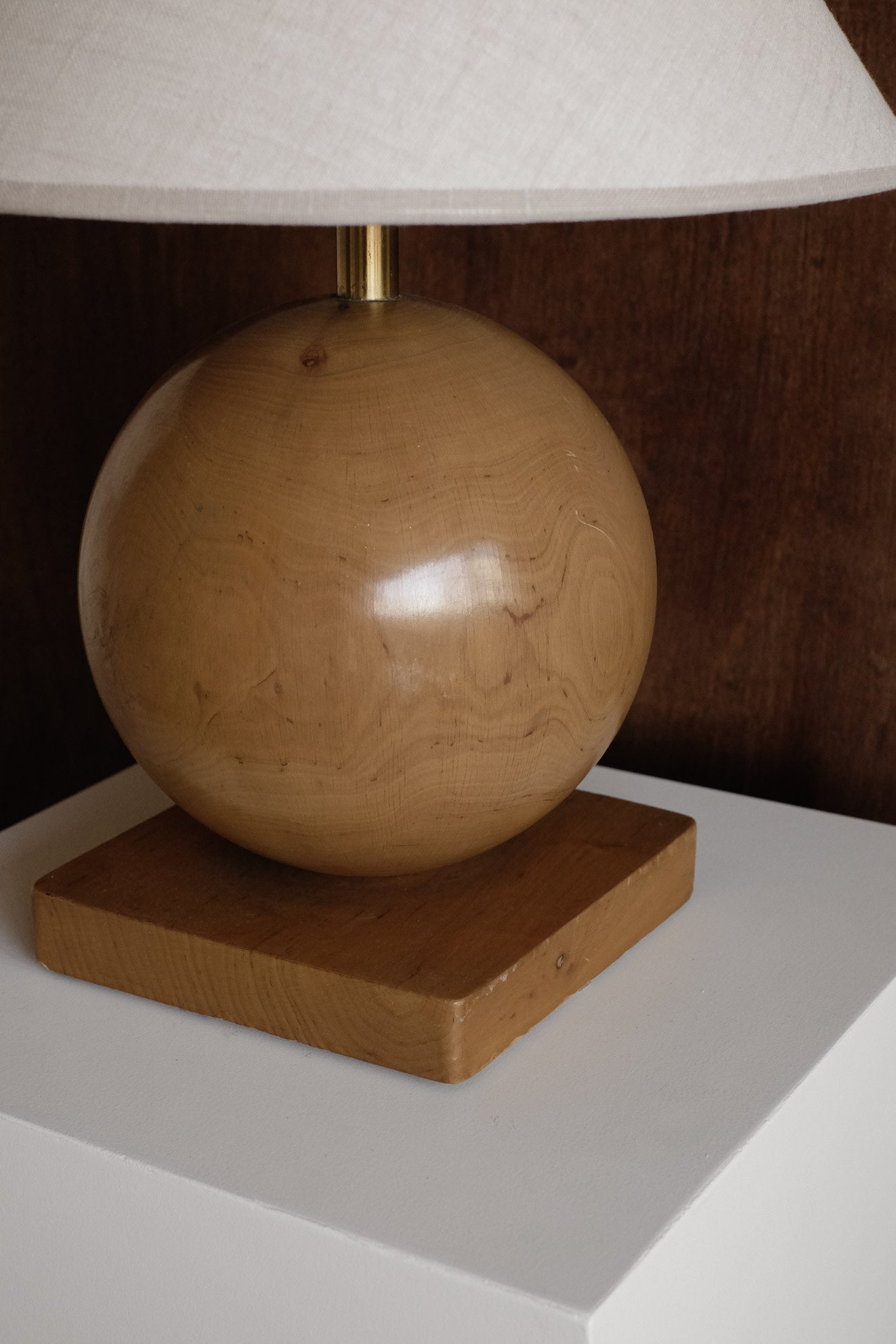 Wooden Cone Table Lamp  — alternate view