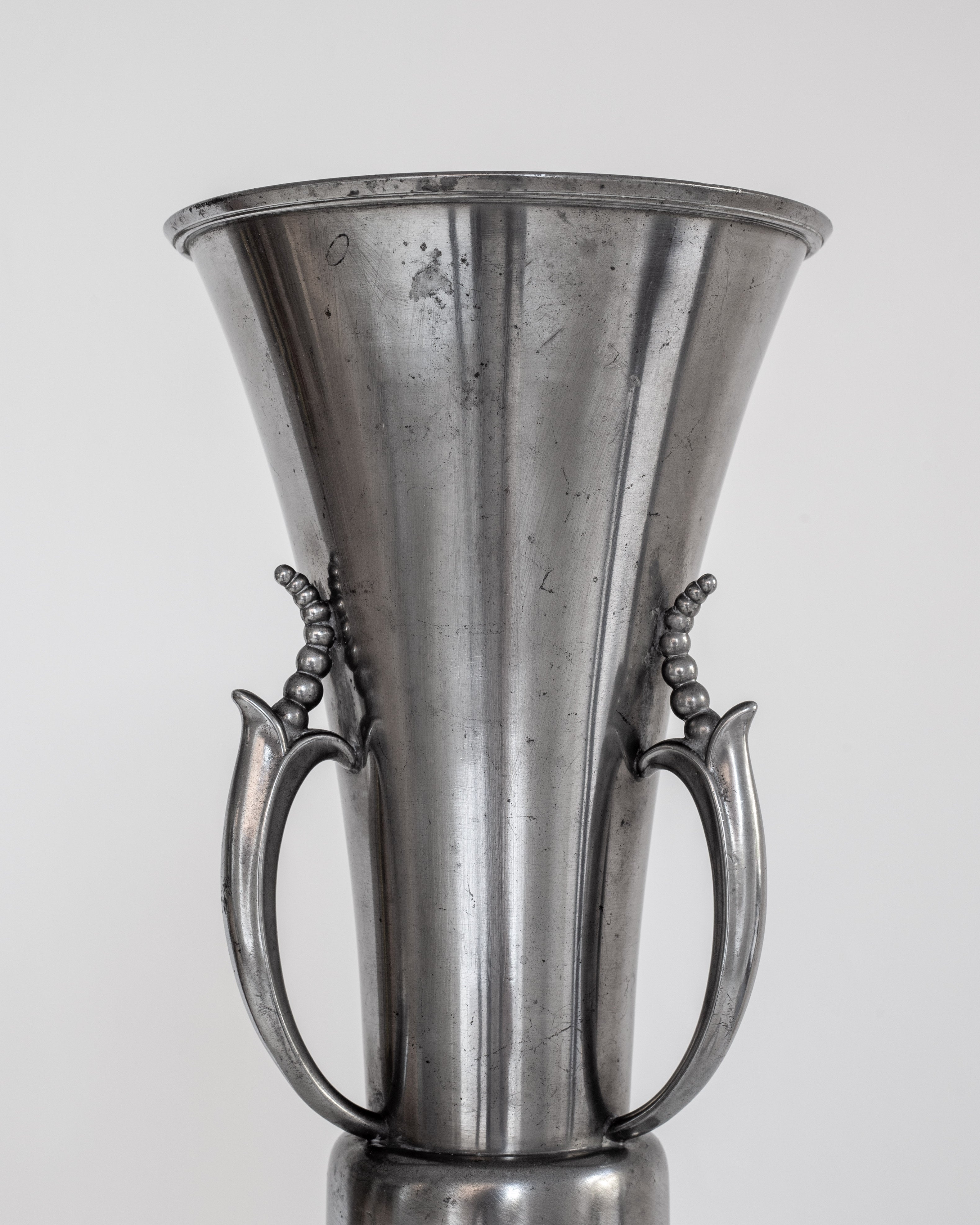 Art Deco Pewter Vase by Ystad Metall