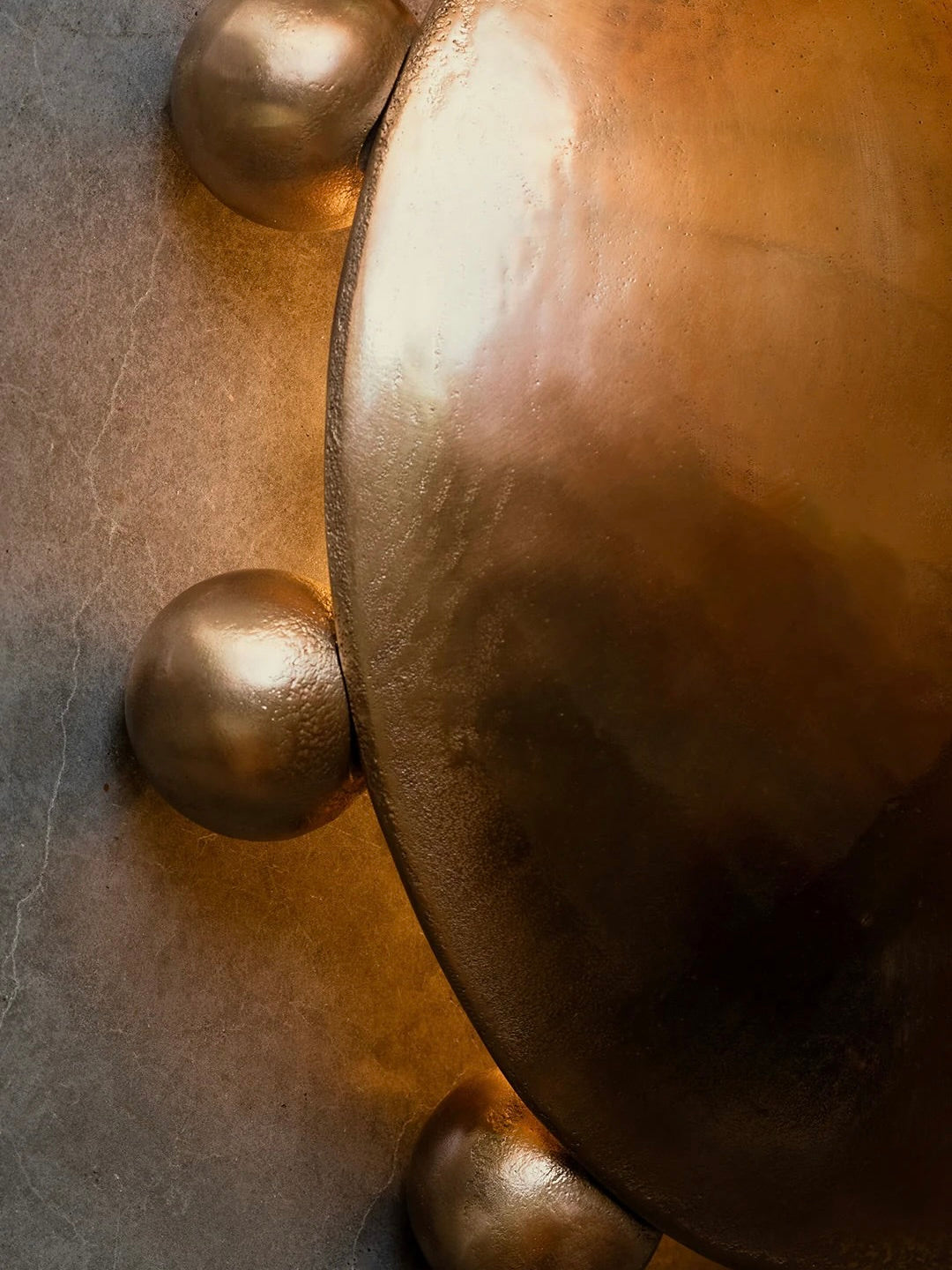 ALTER Sconce | Bronze — top view highlighting polished bronze finish