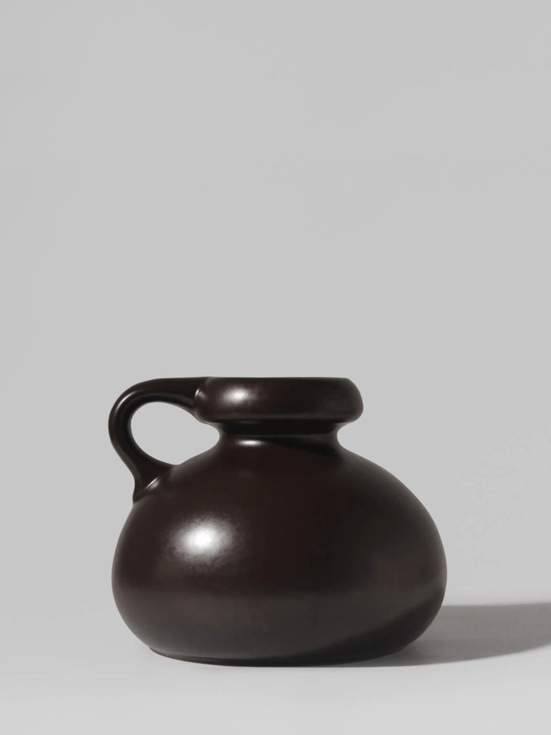 Chocolate Brown Ceramic German Jug, 1960s by Vintage Stories | The Oblist