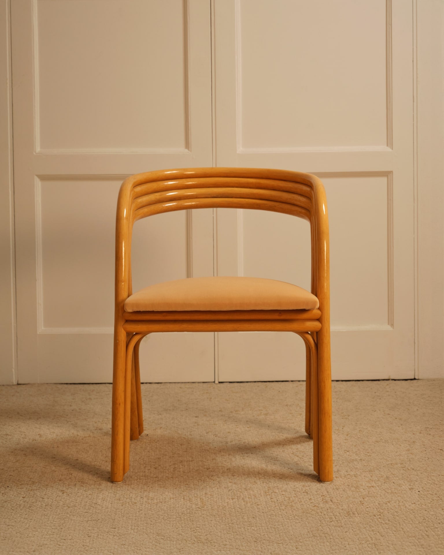 Orange bentwood chair by Axel Enthoven, 1970s vintage design