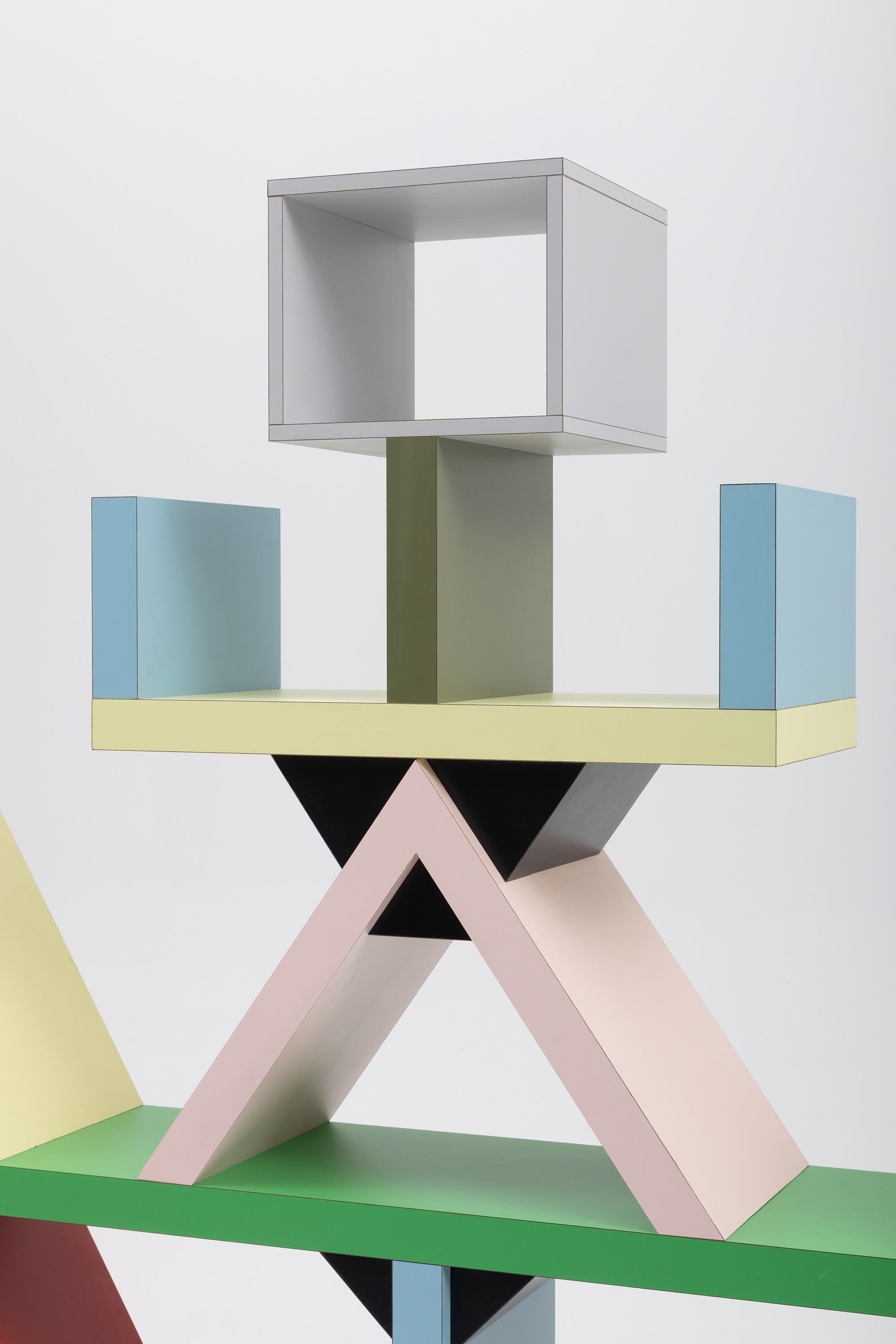Carlton Bookshelf by Ettore Sottsass for Memphis Milano — side angle