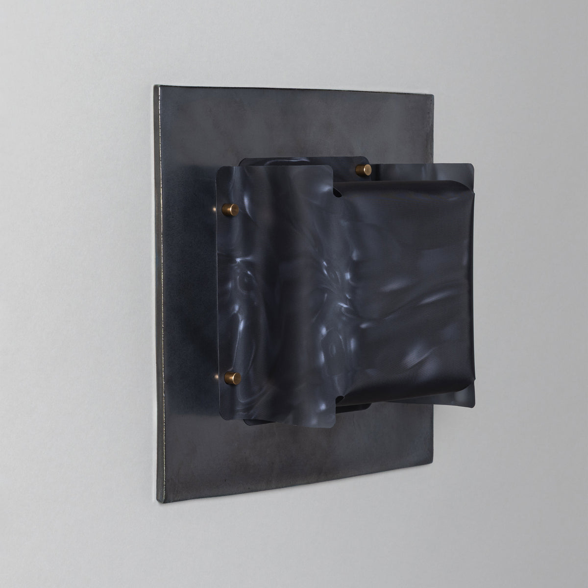 Field Square Sconce, Graphite / Moire — lifestyle setting