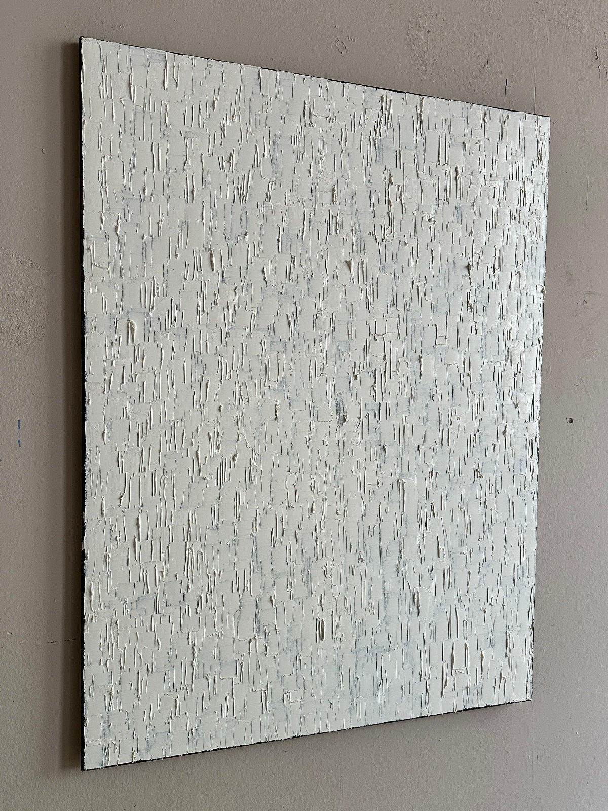 'Warm White - Heavy Texture' Painting — detail view