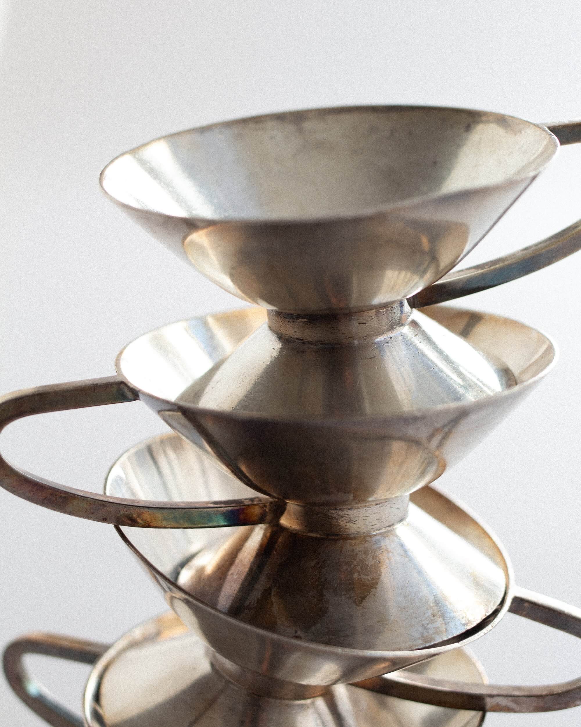 Sculptural Pedestal Bowls — side angle