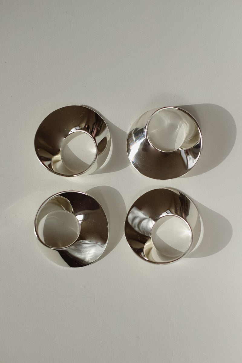 Set of 4 Silver-Plated Napkin Rings by septembre studios | The Oblist