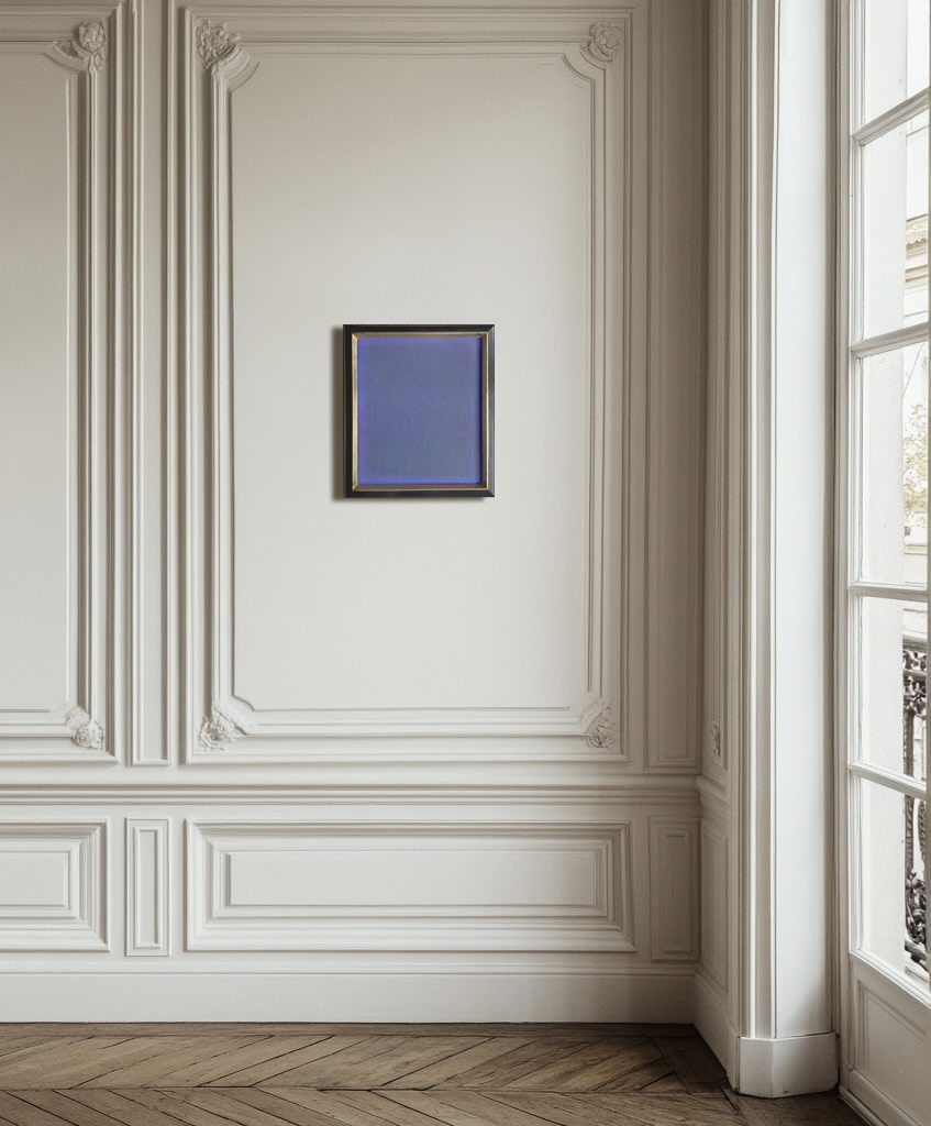 Color Studies: Mauve no.I — framed painting on white wall