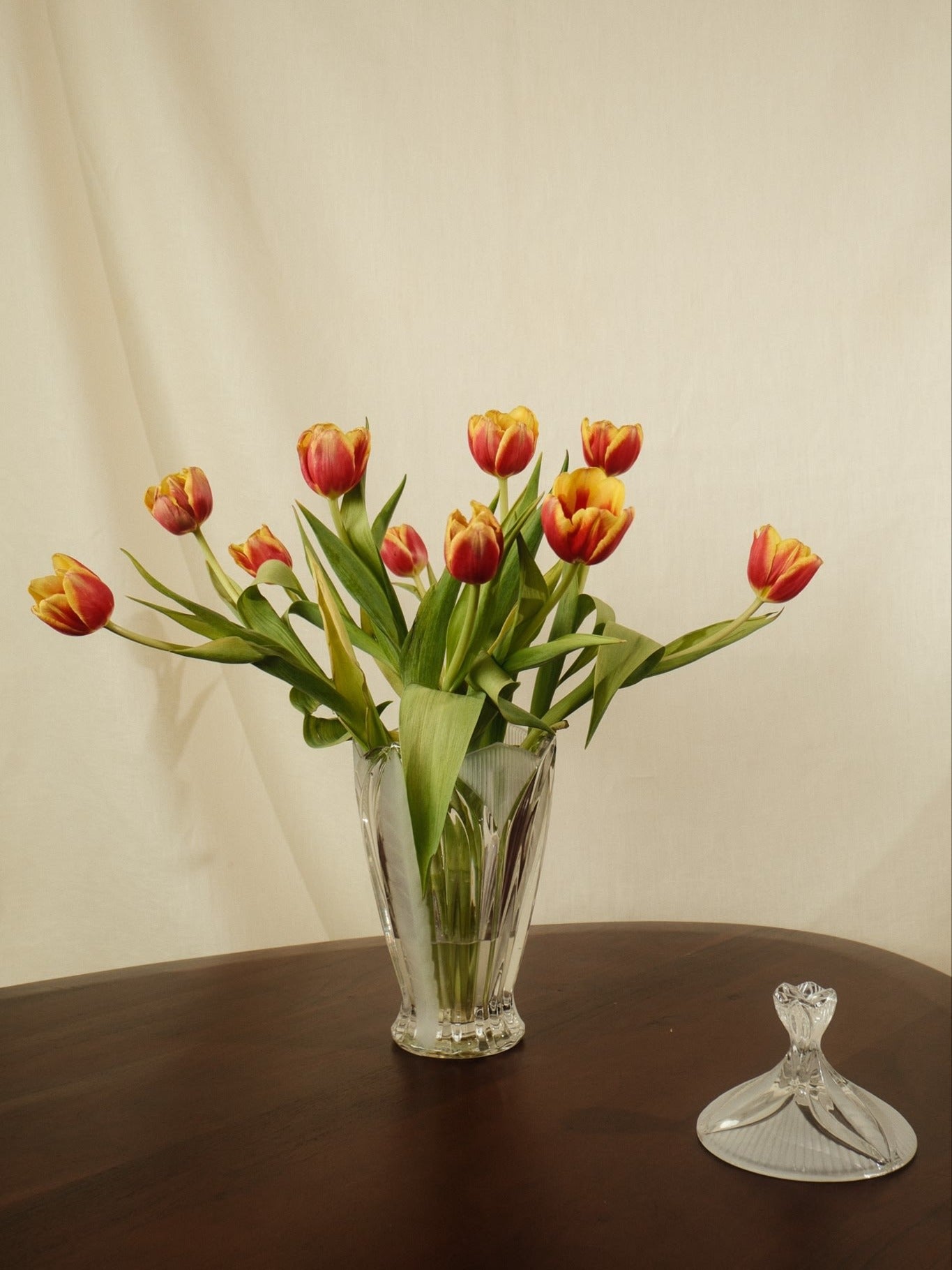 Art Deco Crystal Lidded Vase — alternate view