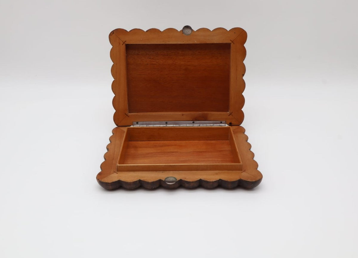 French Walnut and Silver-Plated Box (c. 1900) – France — lifestyle setting