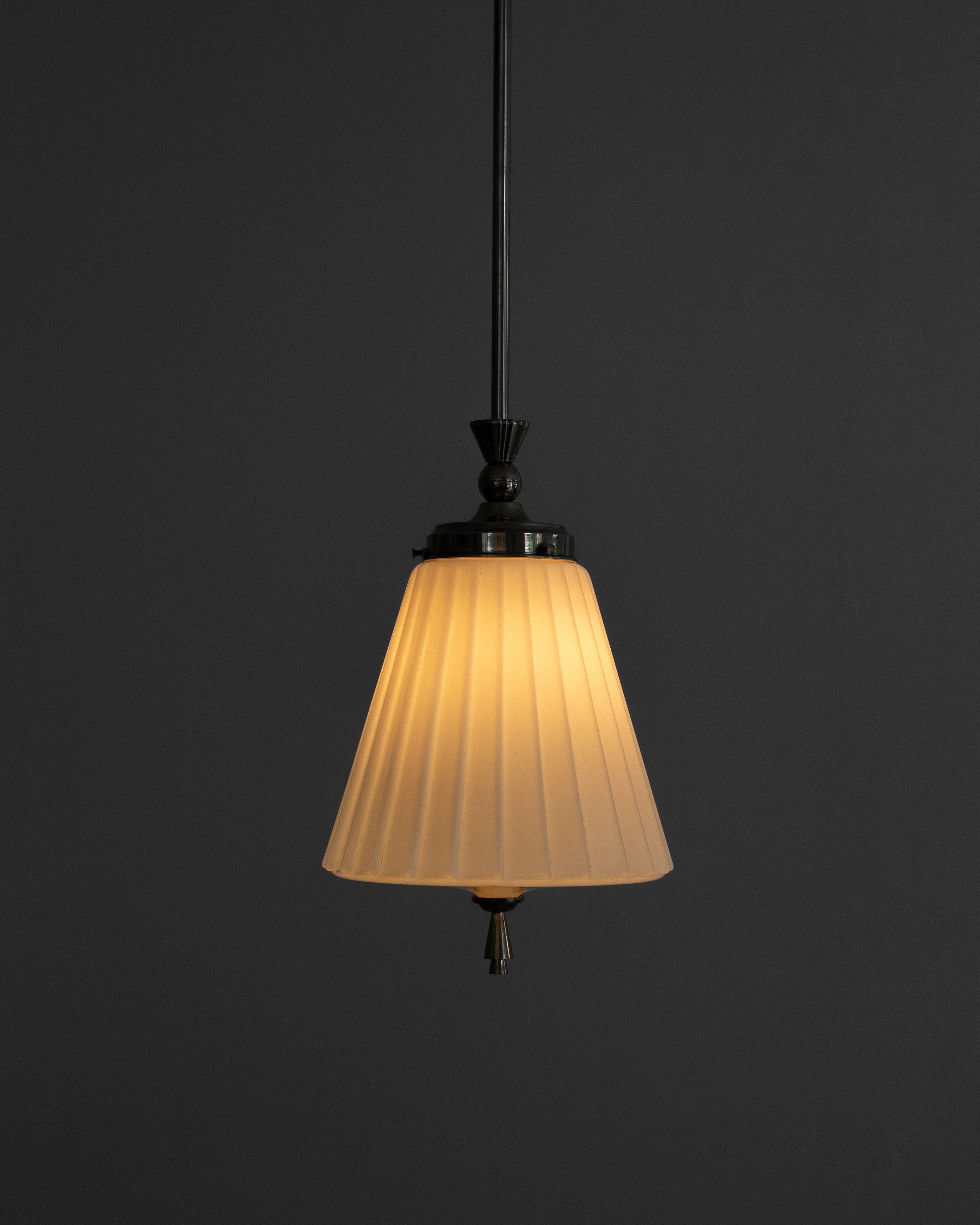 Art Deco Pendant Light by Böhlmarks, Sweden, 1920s-30s — side angle
