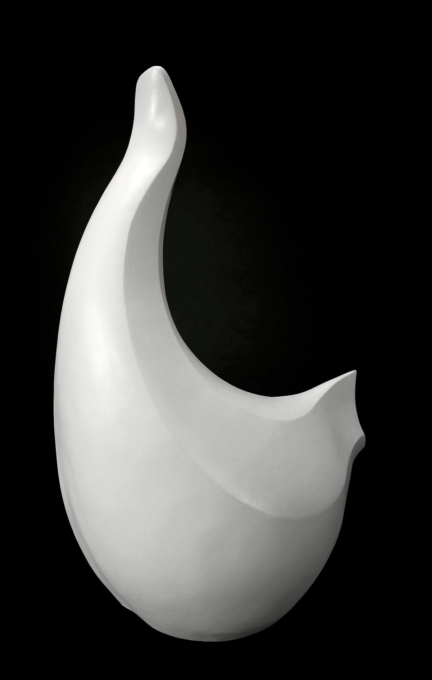 Shiro III - Modern Sculpture in Porcelain Clay — detail view