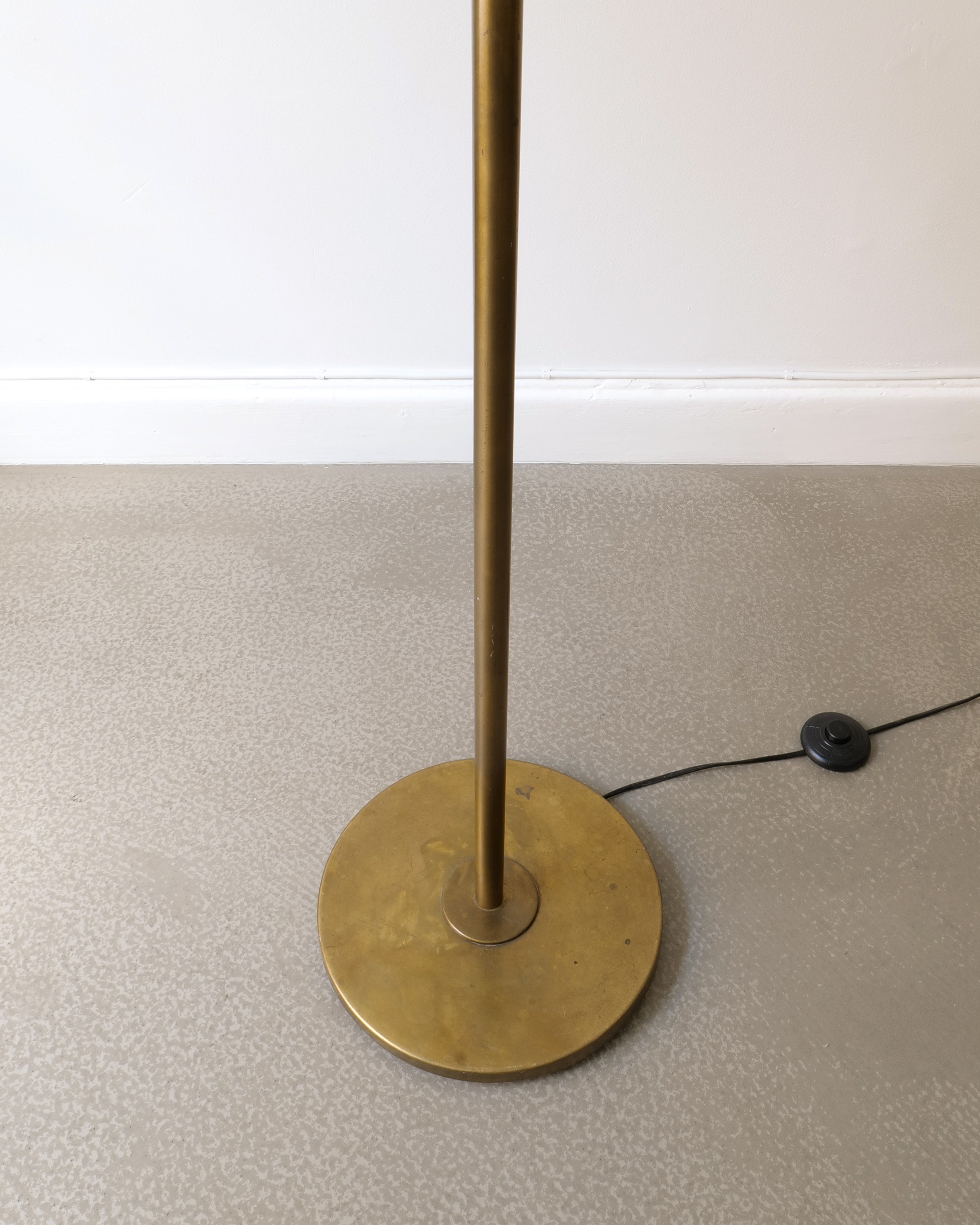 Harald Notini Böhlmarks Brass Floor Lamp 1940s — side angle