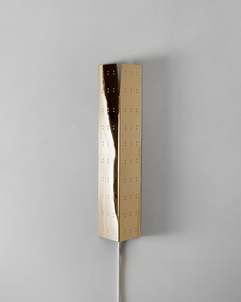 May Wall Lamp - Polished Brass by Hein Studio | The Oblist — polished brass finish, modern design