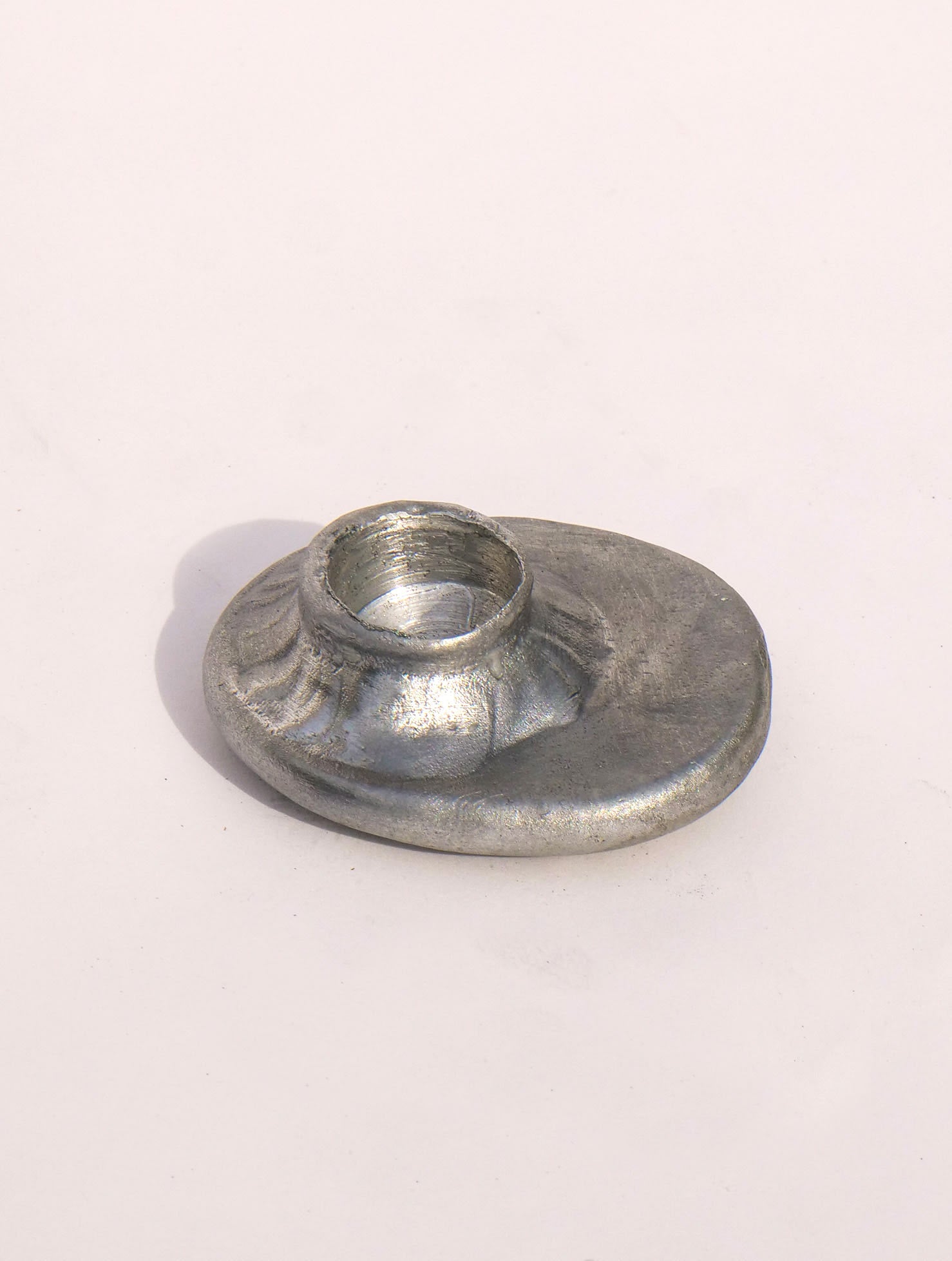 Sand Cast Candle Holder — alternate view