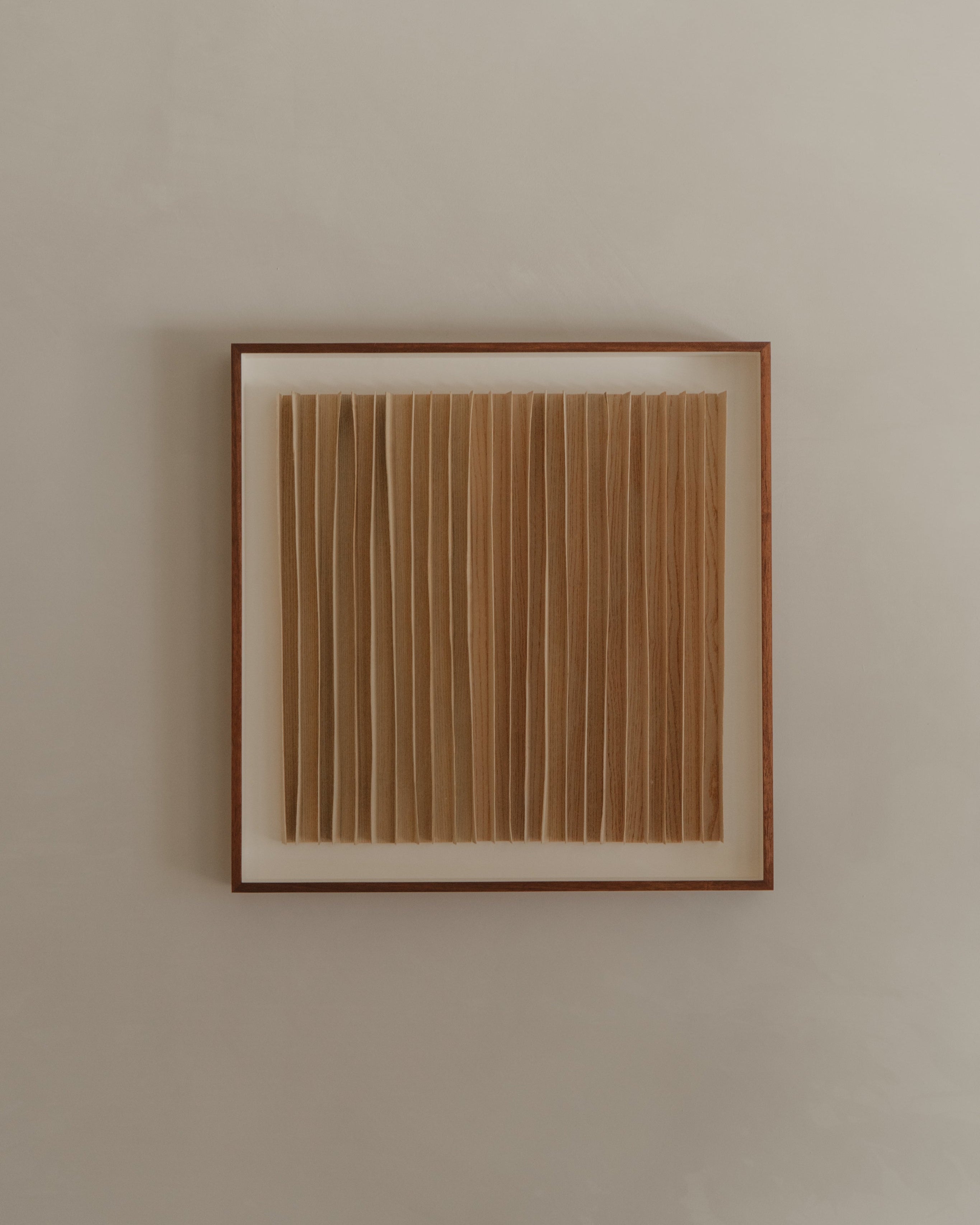 Rhythm Wood' Artwork in Ash Veneer by Marike Andeweg | The Oblist — handcrafted ash veneer, warm tones
